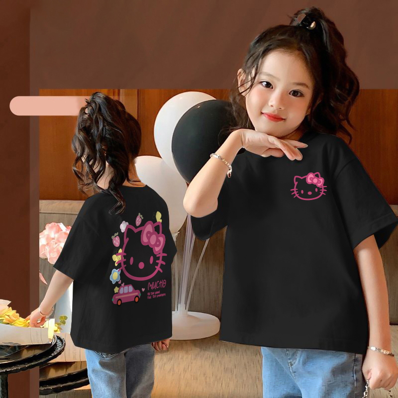 Áo thun cho bé gái form rộng AED1446 Miucho Kid tay ngắn cổ tròn in artwork_thumbnail_6