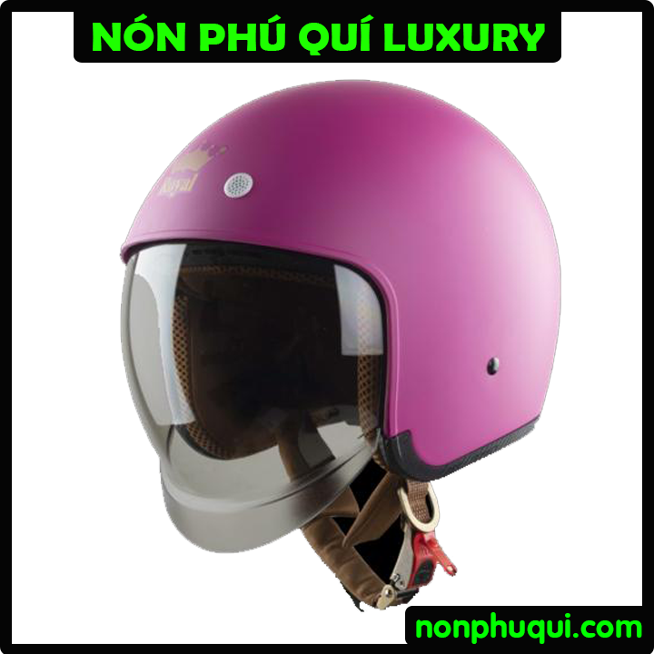 Nón Royal M139 Kính Âm Hồng Nhám