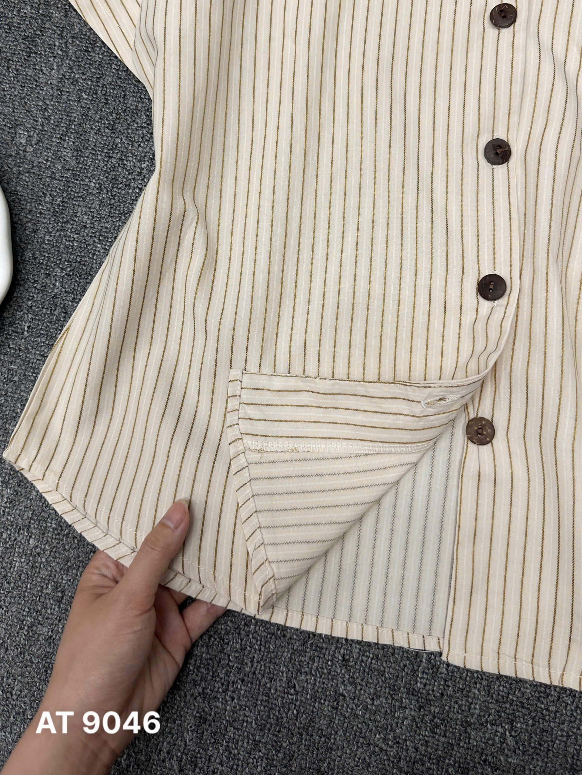 Áo sơ mi form rộng cổ chữ V bigsize AT9046 dành cho nàng béo mập từ 55-90kg_thumbnail_4