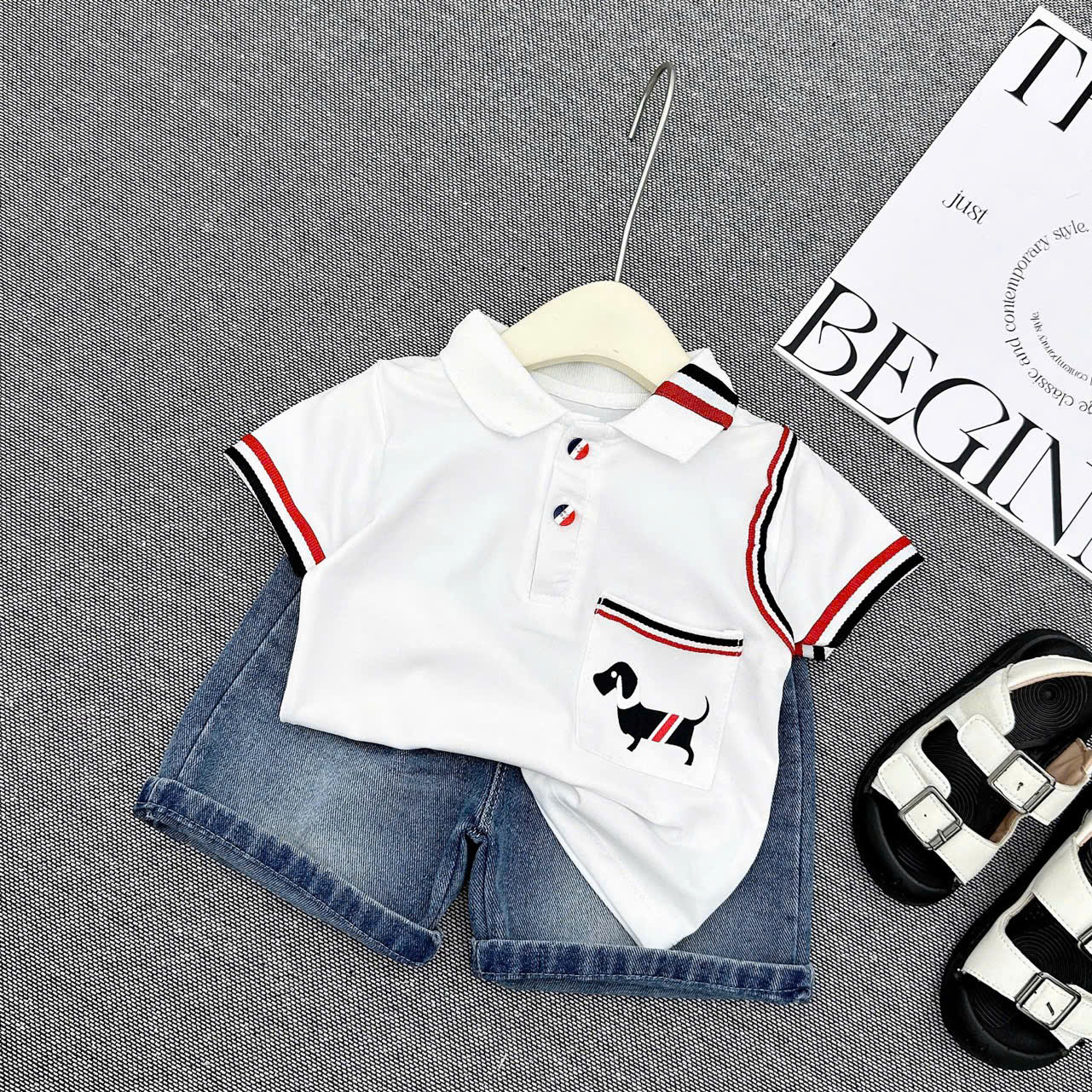 R91 BỘ POLO QUẦN BÒ PHỐI TAY CHÓ 2 SỌC- A116.821_thumbnail_1