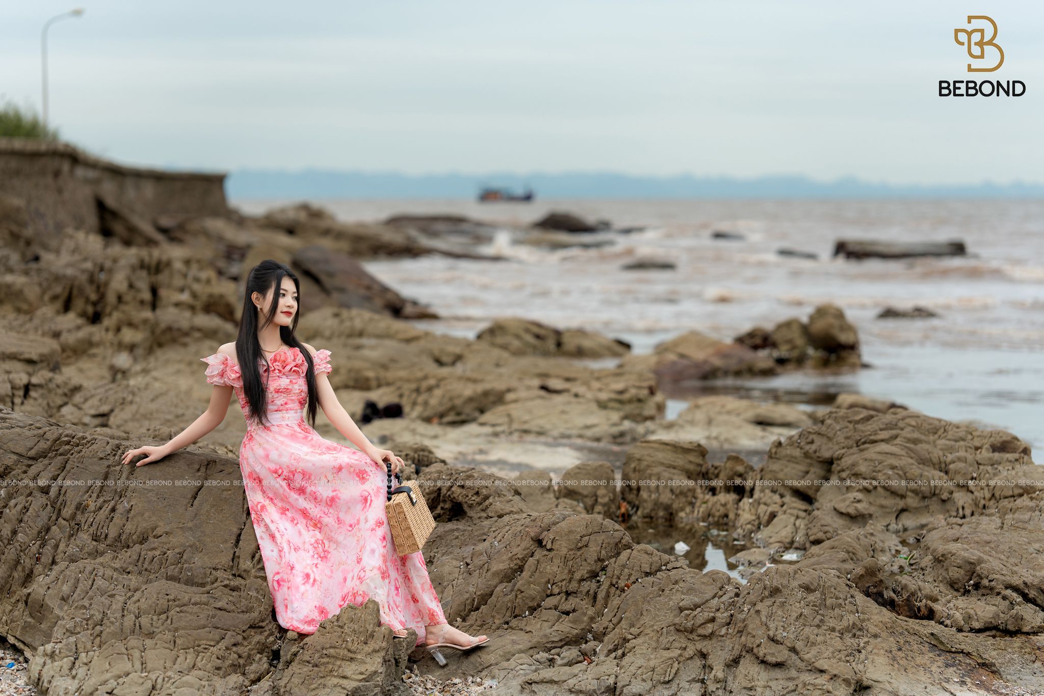 ĐẦM MAXIM HỌA TIẾT HOA PHĂNG HỒNG- BALINA DRESS_thumbnail_5