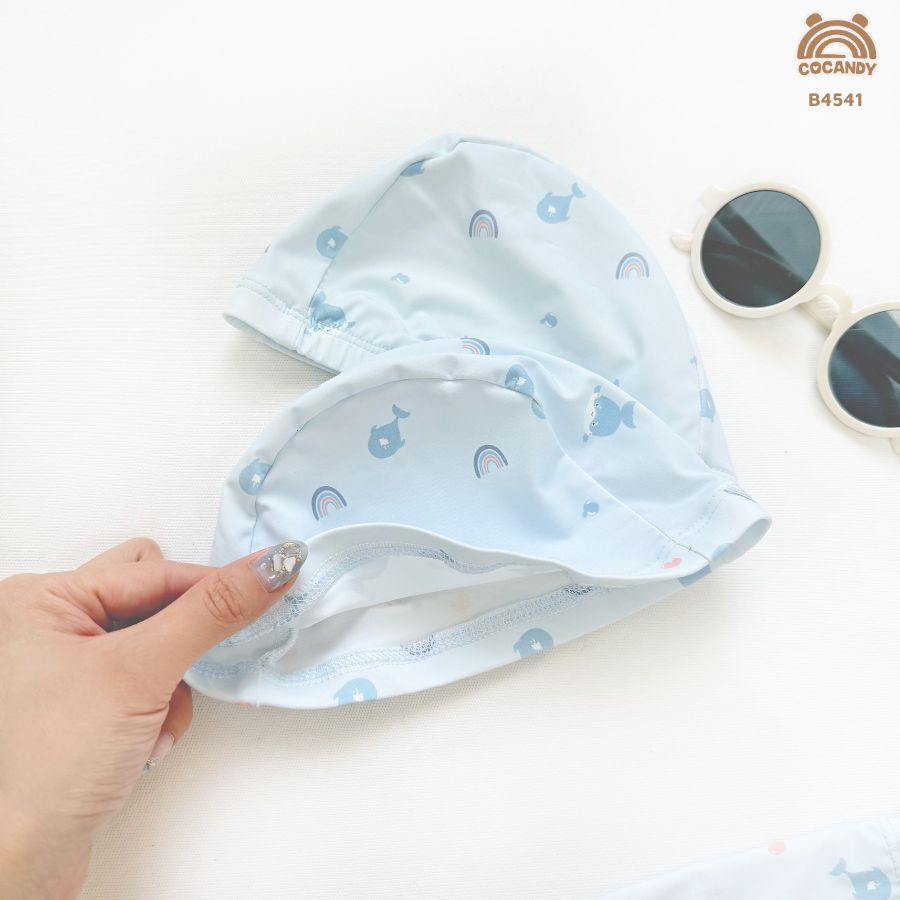 Bộ bơi cộc XANH suit họa tiết cá heo_thumbnail_4