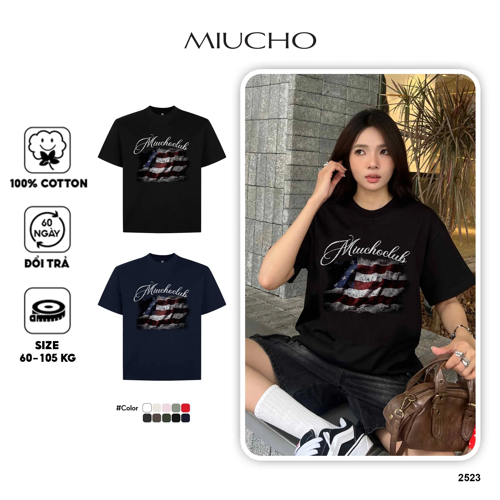 Áo thun nam form boxy local brand Miucho Club 2523 phong cách đường phố, trẻ trung vải cotton thoáng mát_thumbnail_1