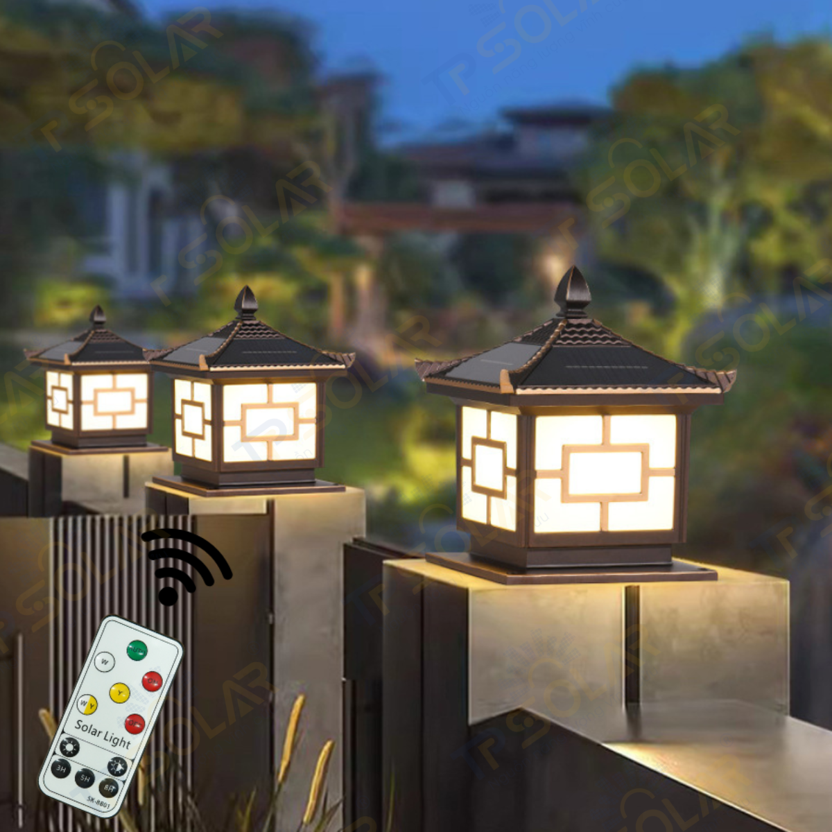 Đèn trụ cổng mái ngói nâng cấp năng lượng mặt trời (TP-TC25 / TP-TC30))_thumbnail_8