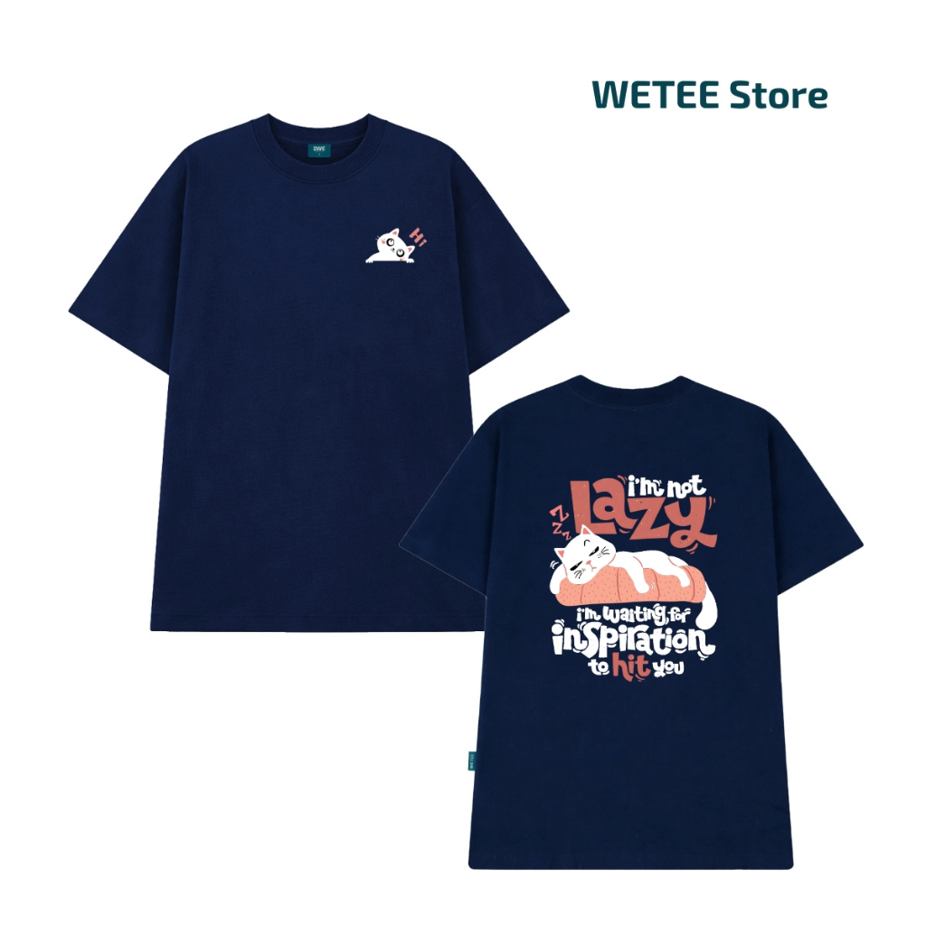 Áo thun unisex UX30-1141 LAZY hình mèo nằm dáng oversized local brand WETEE_thumbnail_12