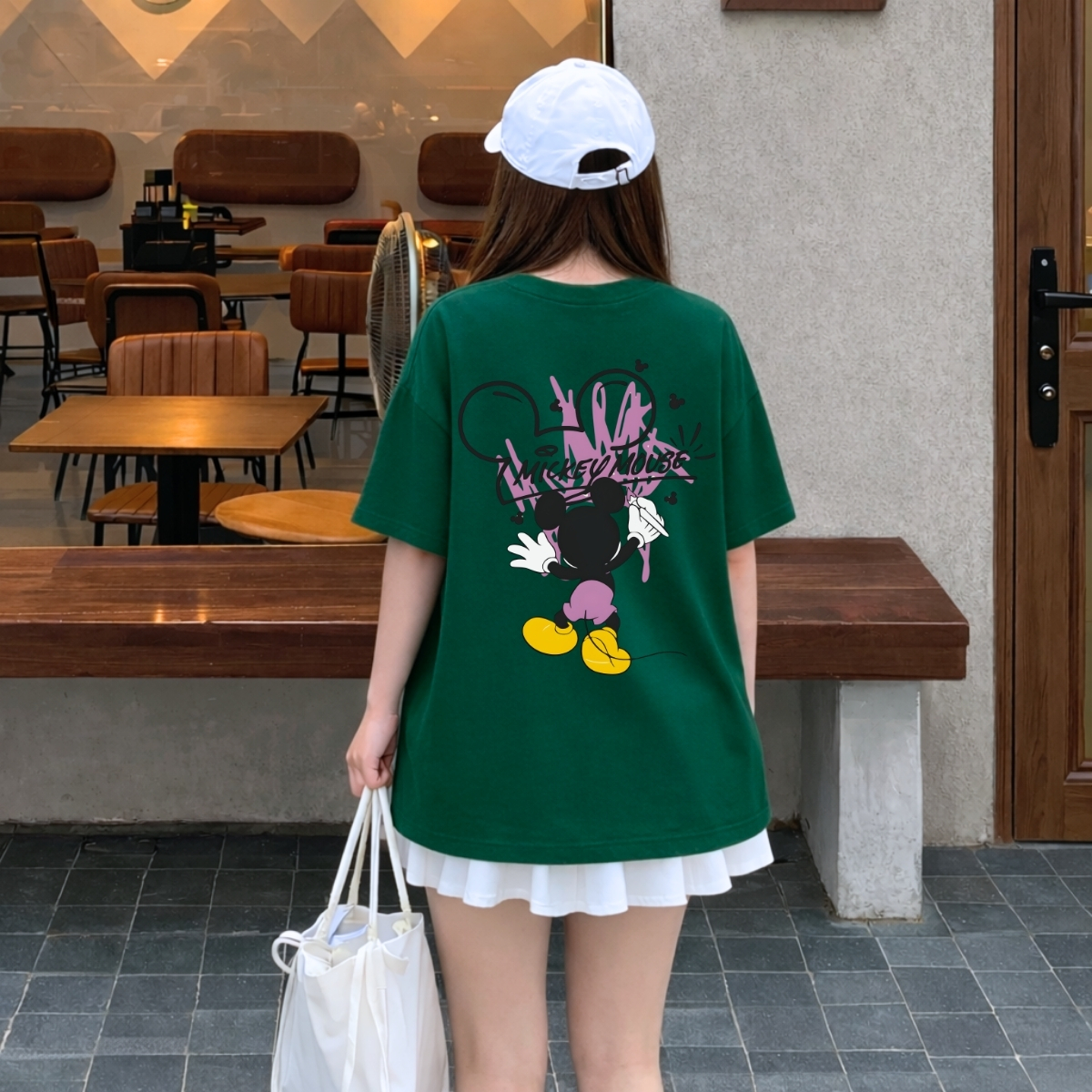 Áo thun unisex UX30-1139 MICKEY MOUSE tím dáng oversized local brand WETEE_thumbnail_0