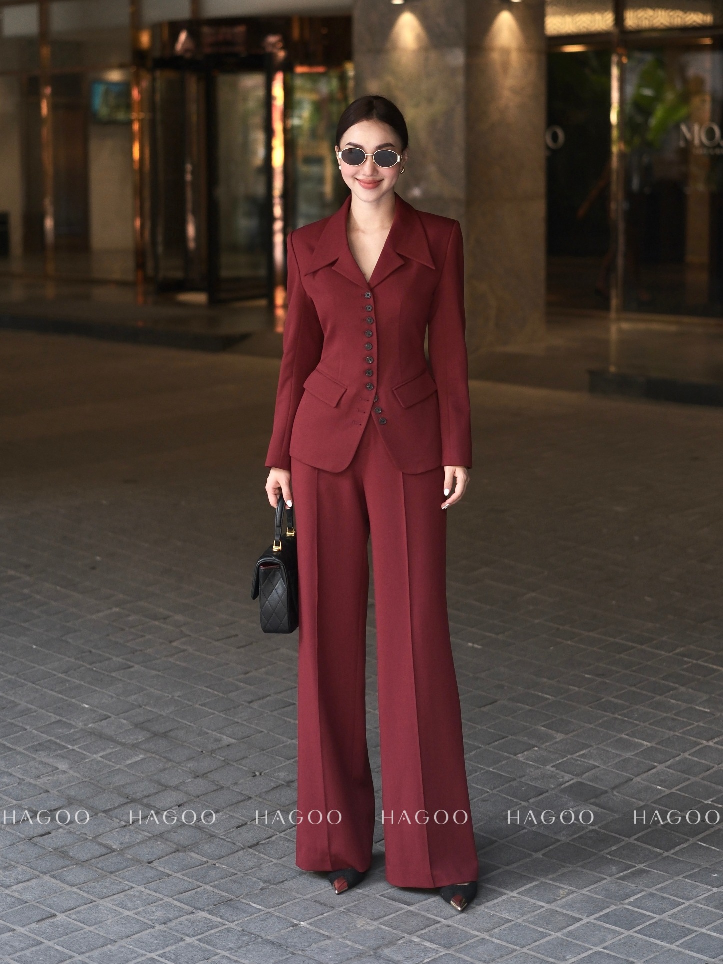 ESER Set ôm eo nhiều cúc HAGOO