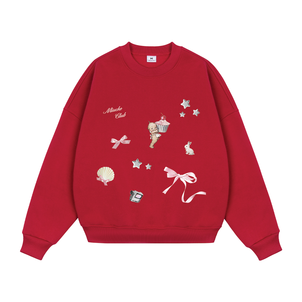 Áo sweater nữ form boxy 1920 Miucho cổ tròn vải nỉ bông 350 GSM dày dặn in mix_thumbnail_8