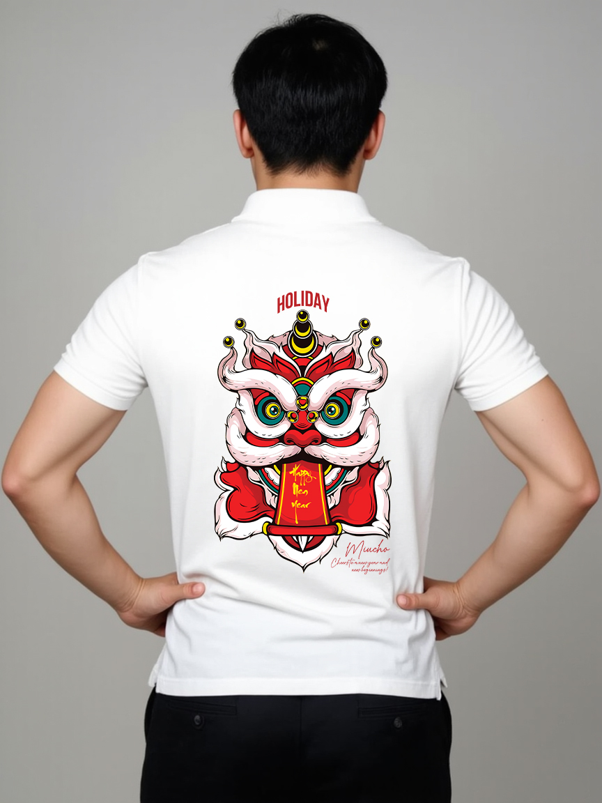 Áo polo nam form vừa 1899 Miucho Iconic vải cá sấu đứng form thoáng mát in artwork_thumbnail_6