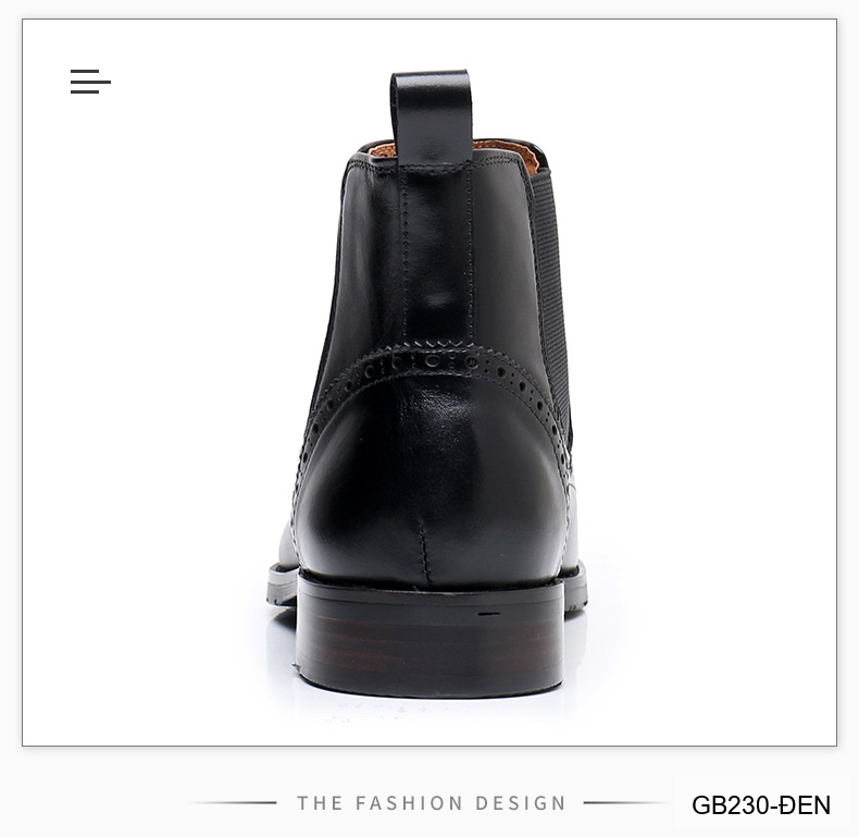 GB230 - Bốt Chelsea Nam Da Bò Phong Cách Anh Quốc Đế Cao 3-5cm_thumbnail_6
