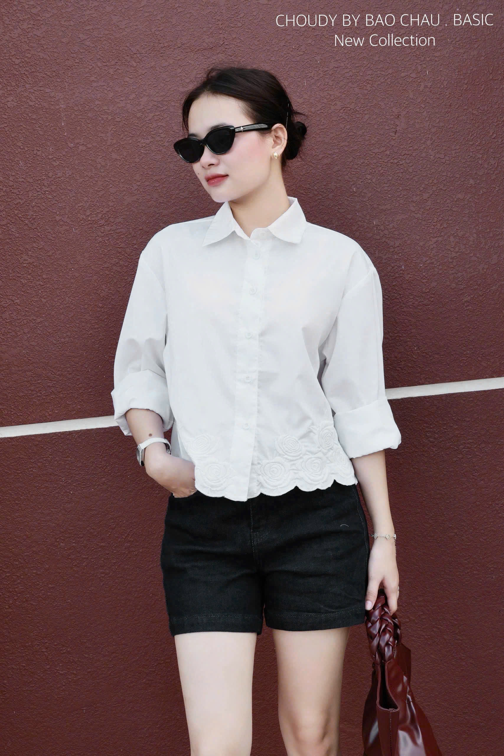 A577 ÁO SOMI TRẮNG THÊU HOA