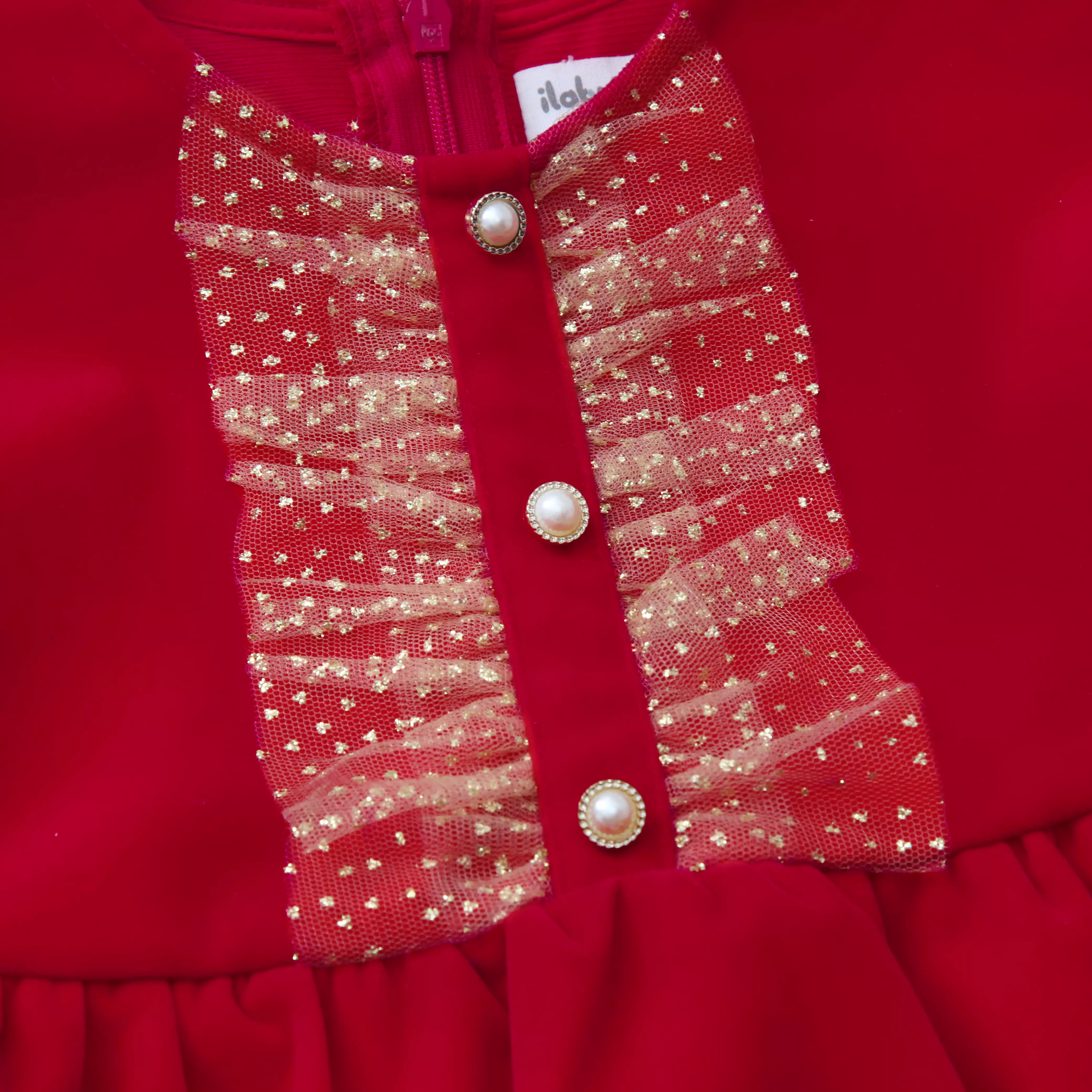 Váy nhung nẹp phối lưới_thumbnail_5