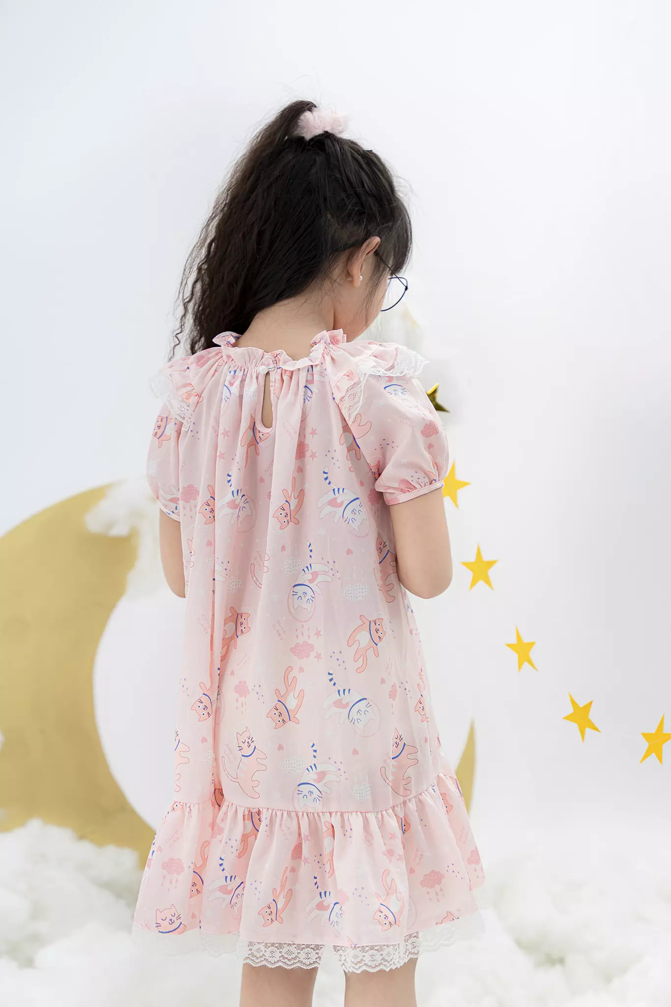 [ Outfit bồng bềnh ] Váy lụa cổ bèo phối ren _thumbnail_3