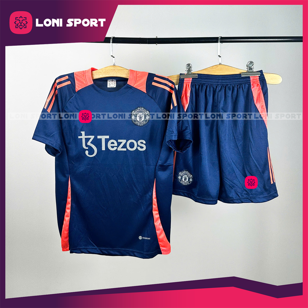 Bộ training MU xanh đen 24/25 có túi - F2