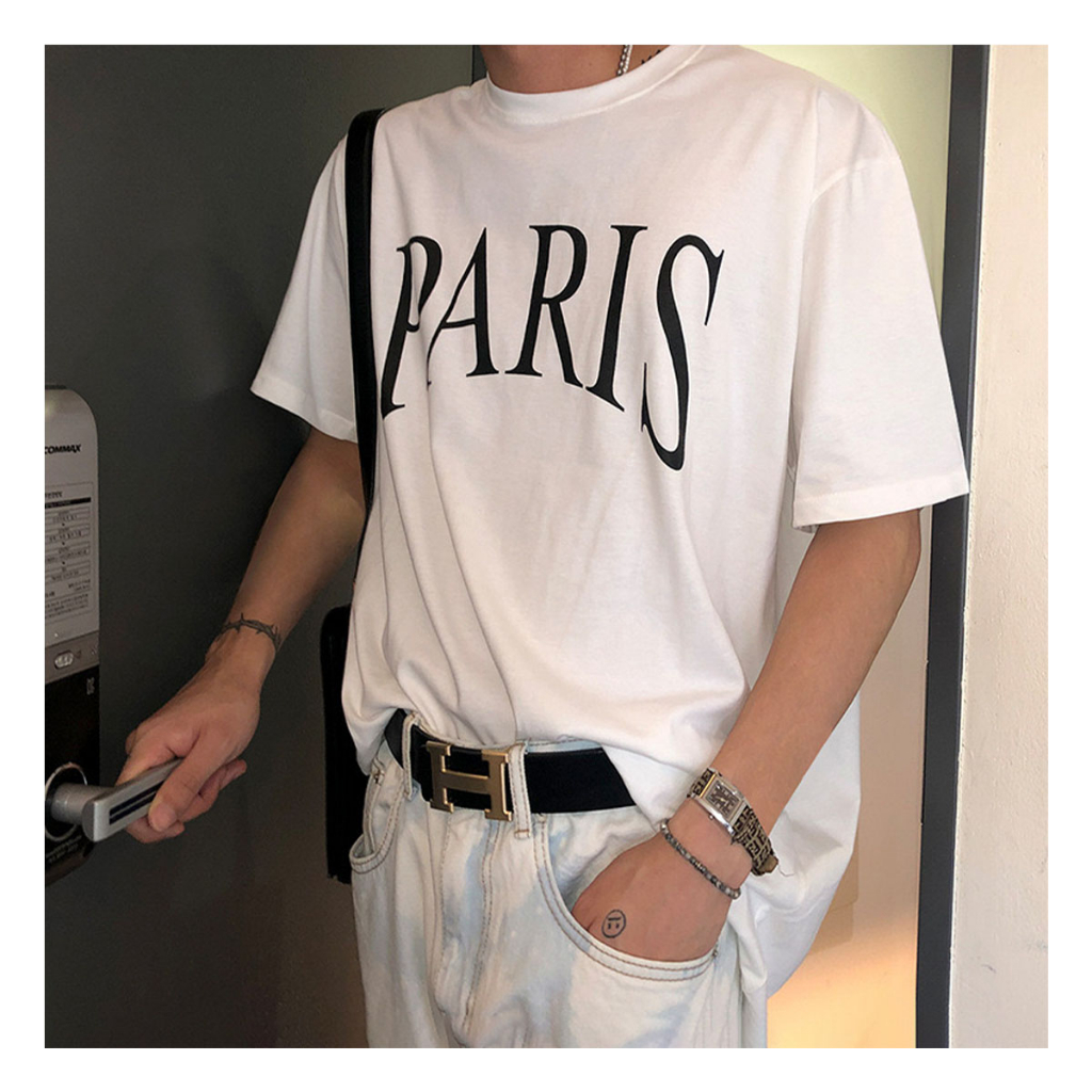 Áo thun nam form rộng ATD163 tay ngắn cổ tròn vải cotton Miucho Man in Typography_thumbnail_2