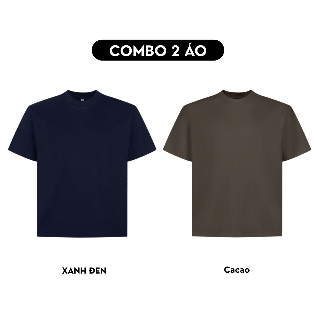 Combo 2 Áo thun trơn form boxy AXT01_thumbnail_20