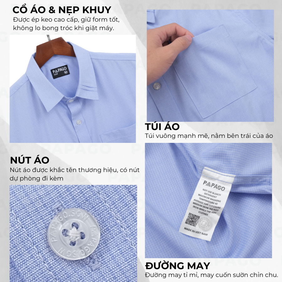 Áo sơ mi nam trung niên PAPAGO tay ngắn lai ngang - P24SNCR011_thumbnail_3