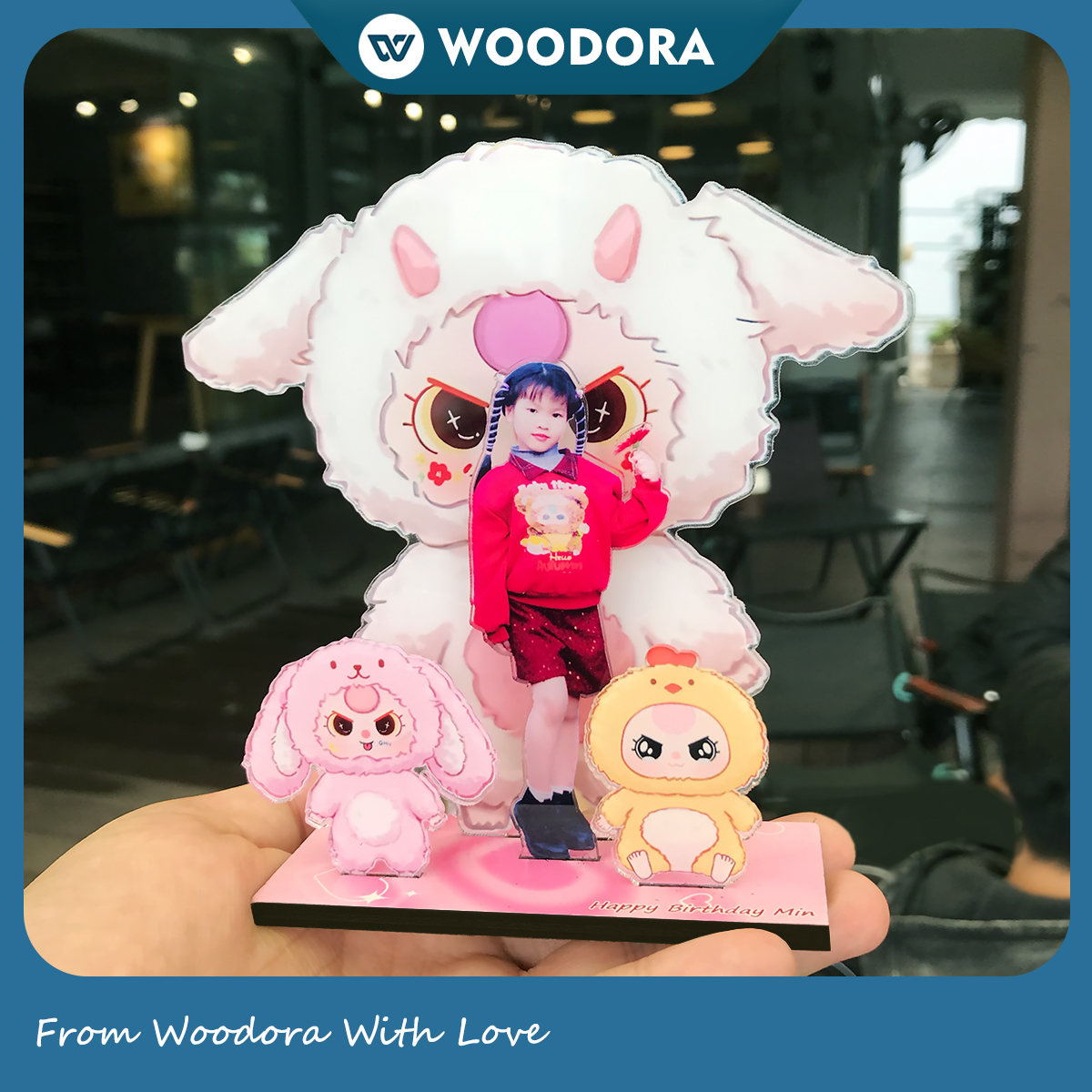Standee Mica Lắp Ghép 3D - Mô Hình In Theo Yêu Cầu, Decor Sinh Nhật, Quà Tặng Cho Bé - Size tính theo chiều ngang
