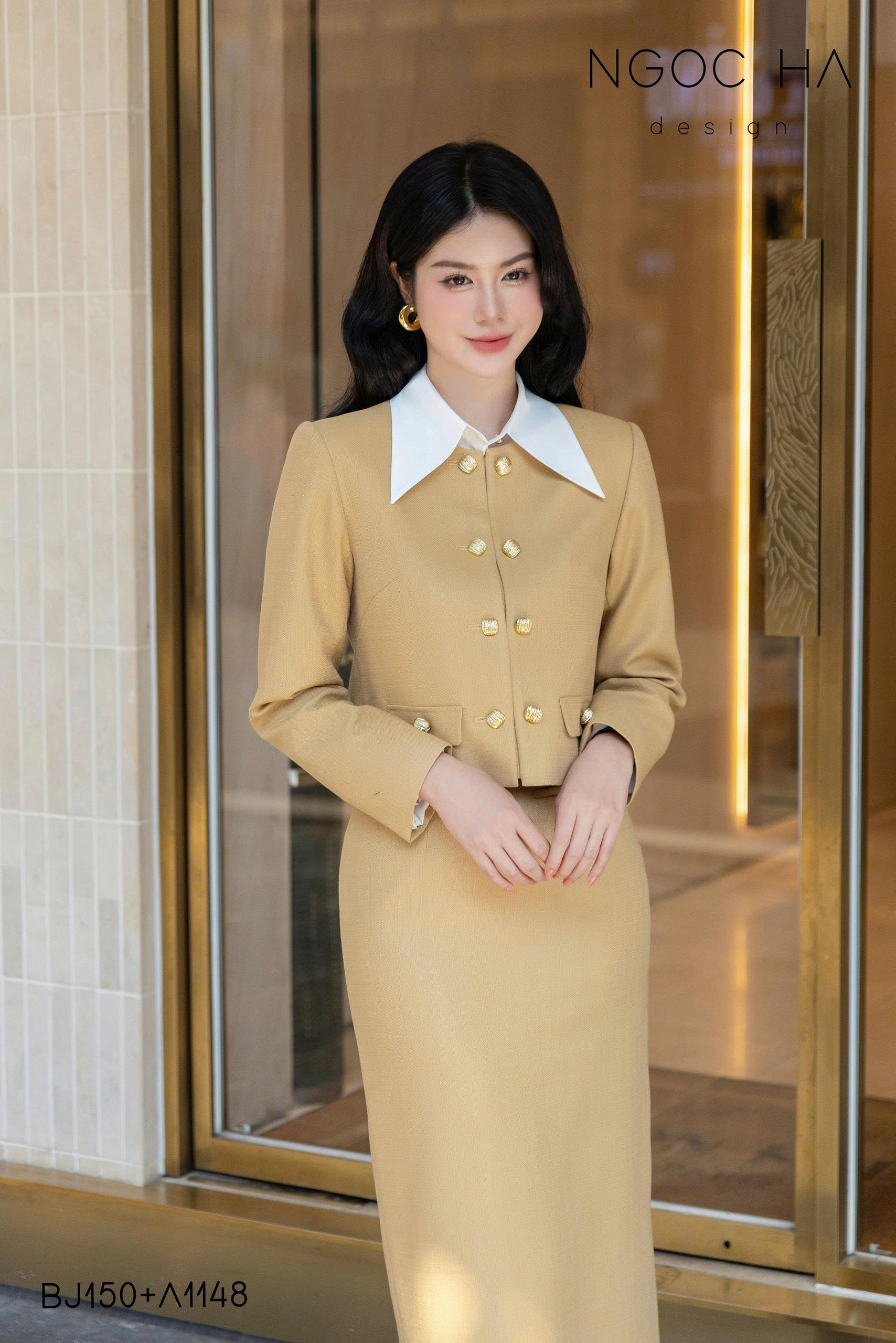 Bijou Set_ Bộ Text Dài Tay Màu Vàng Đồng BJ150_thumbnail_1