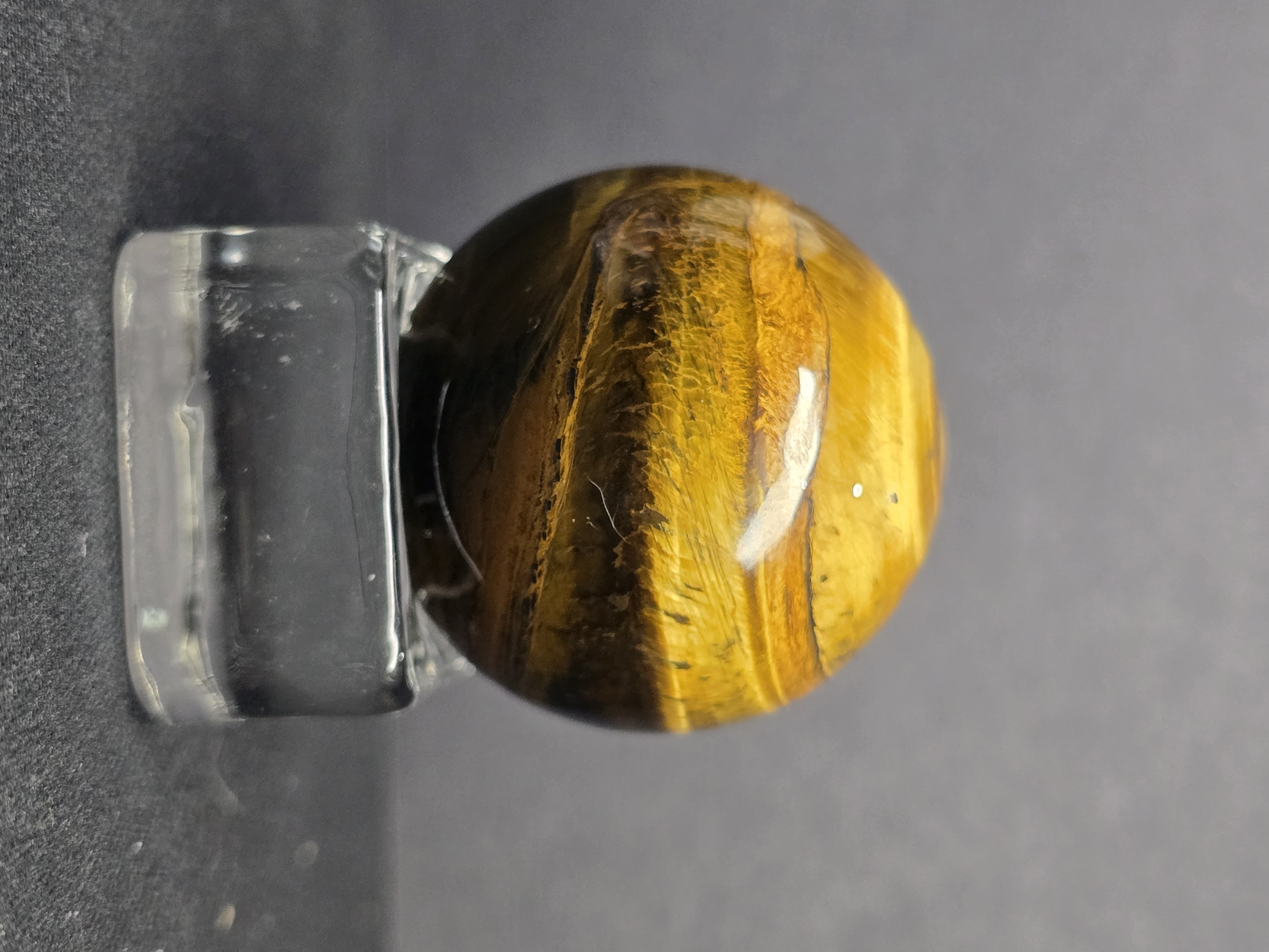 Bi Cầu Mini (~3CM) Đá Mắt Hổ Tiger Eyes (tặng kèm đế thủy tinh)_thumbnail_2