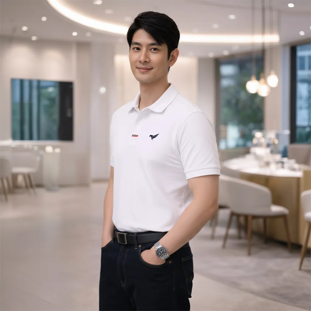 Áo polo nam regular Polux vải cá sấu thoáng mát đứng form 3361_thumbnail_4