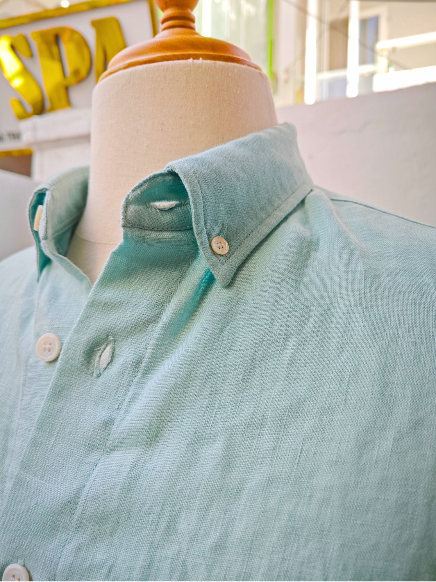 Sơ mi 100% linen tay ngắn cổ kiểu Đức_thumbnail_3