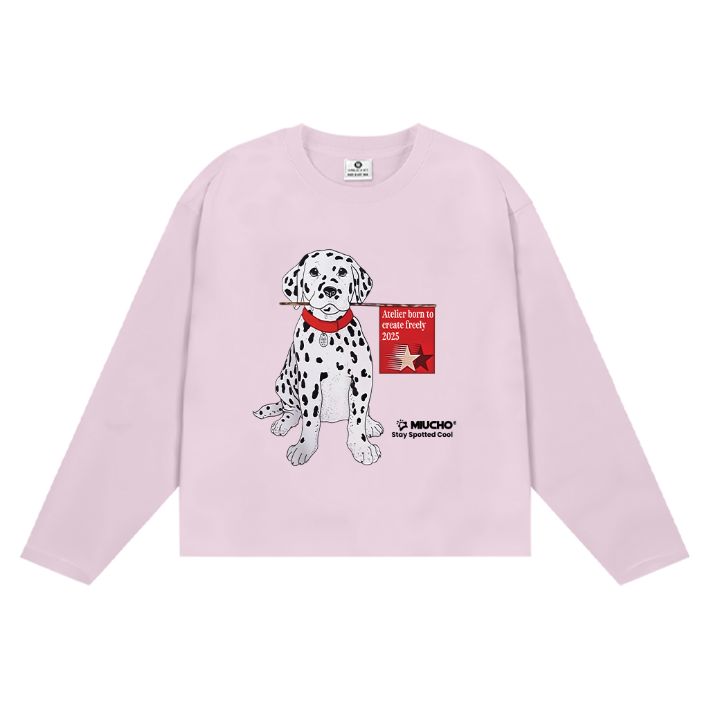 Áo thun boxy tay dài họa tiết hoạt hình 2638 Miucho vải cotton thoáng mát cổ tròn đứng form_thumbnail_12