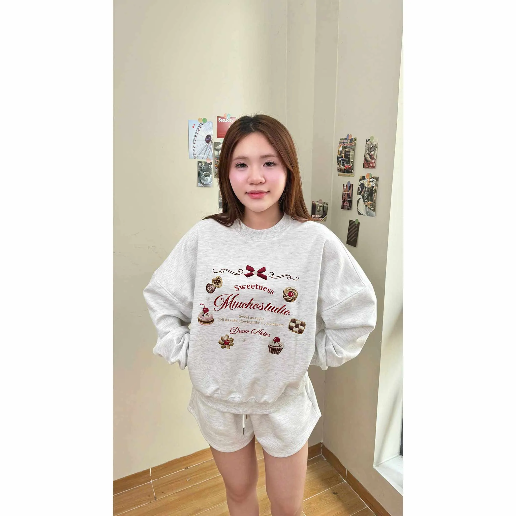 Áo Sweater nữ form boxy Miucho vải nỉ 2 da thoáng mát thấm hút tốt Giáng Sinh in mix 2846_thumbnail_7