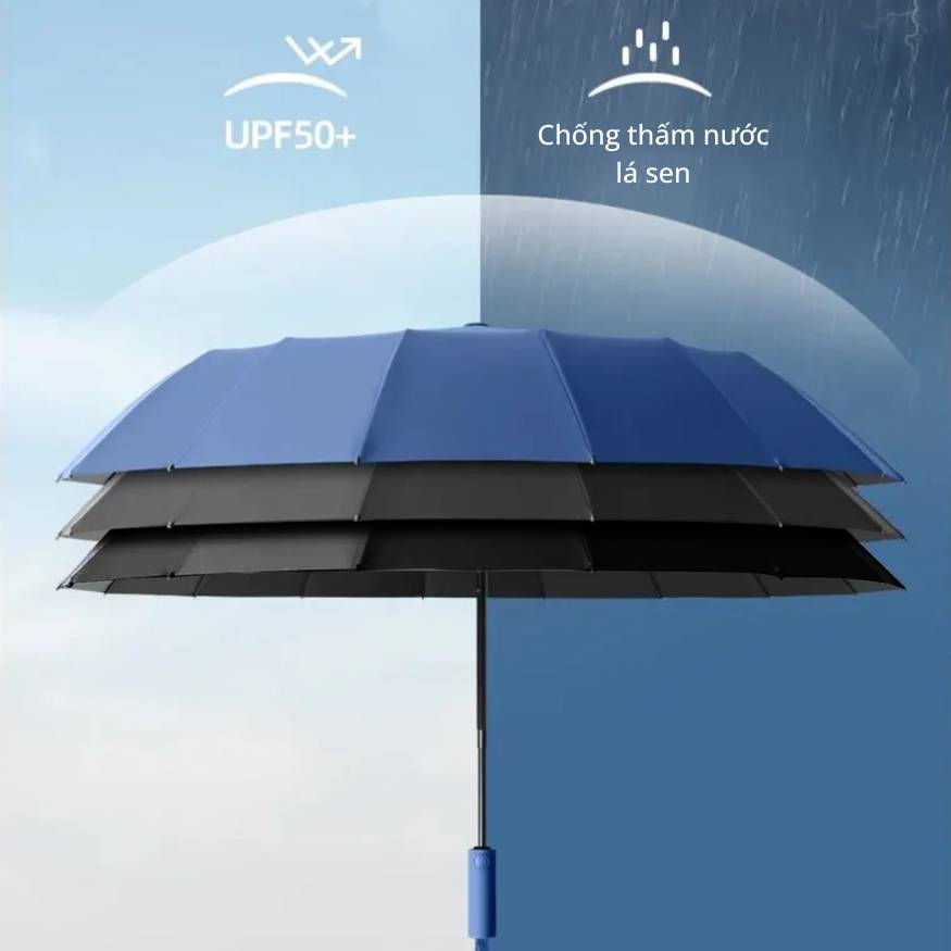 Dù tự gấp gọn 24 nan rộng 110cm Kachi chống UV MK376_thumbnail_14