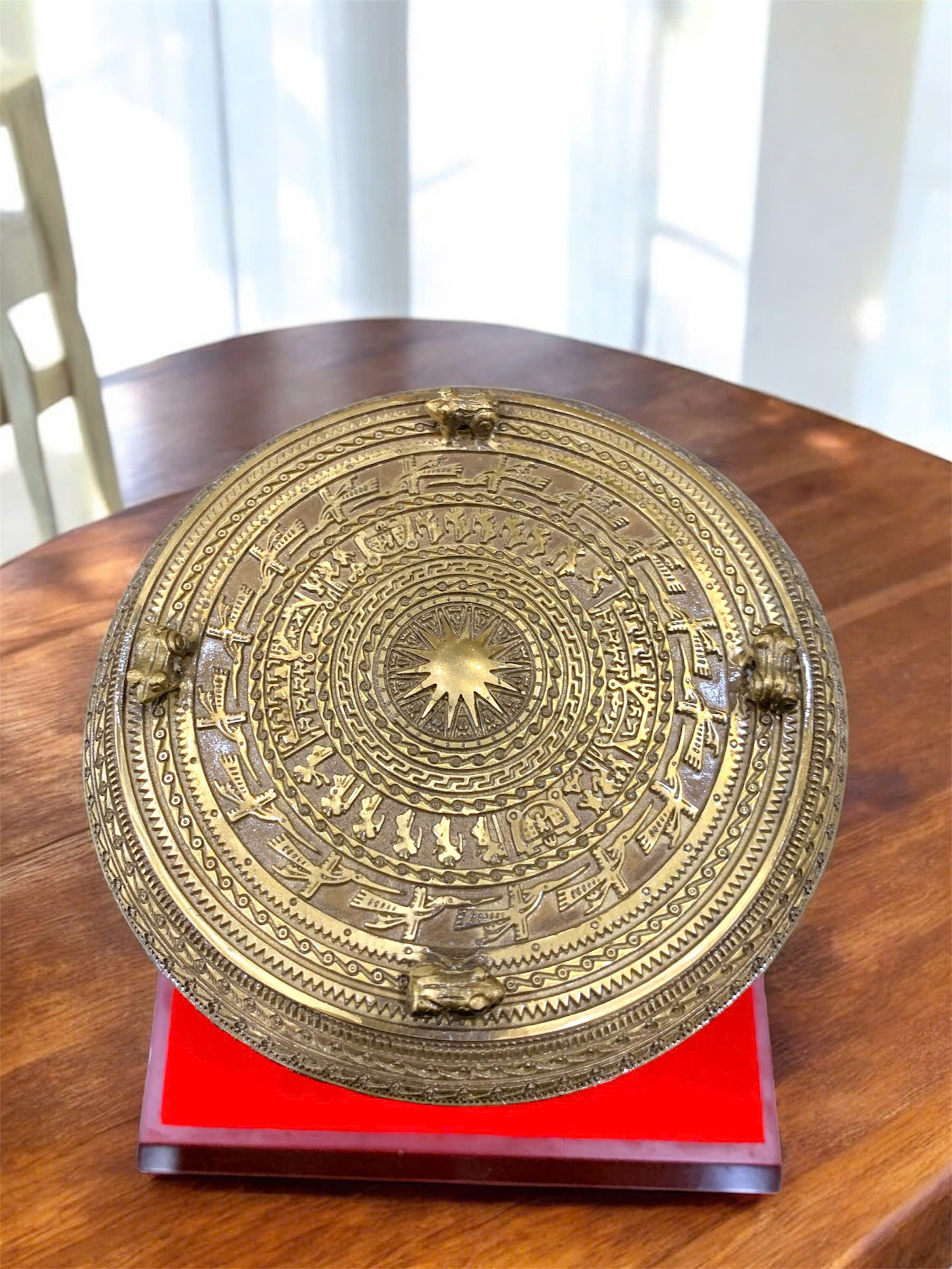 Qủa trống đồng đường kính 25cm màu giả cổ _thumbnail_0