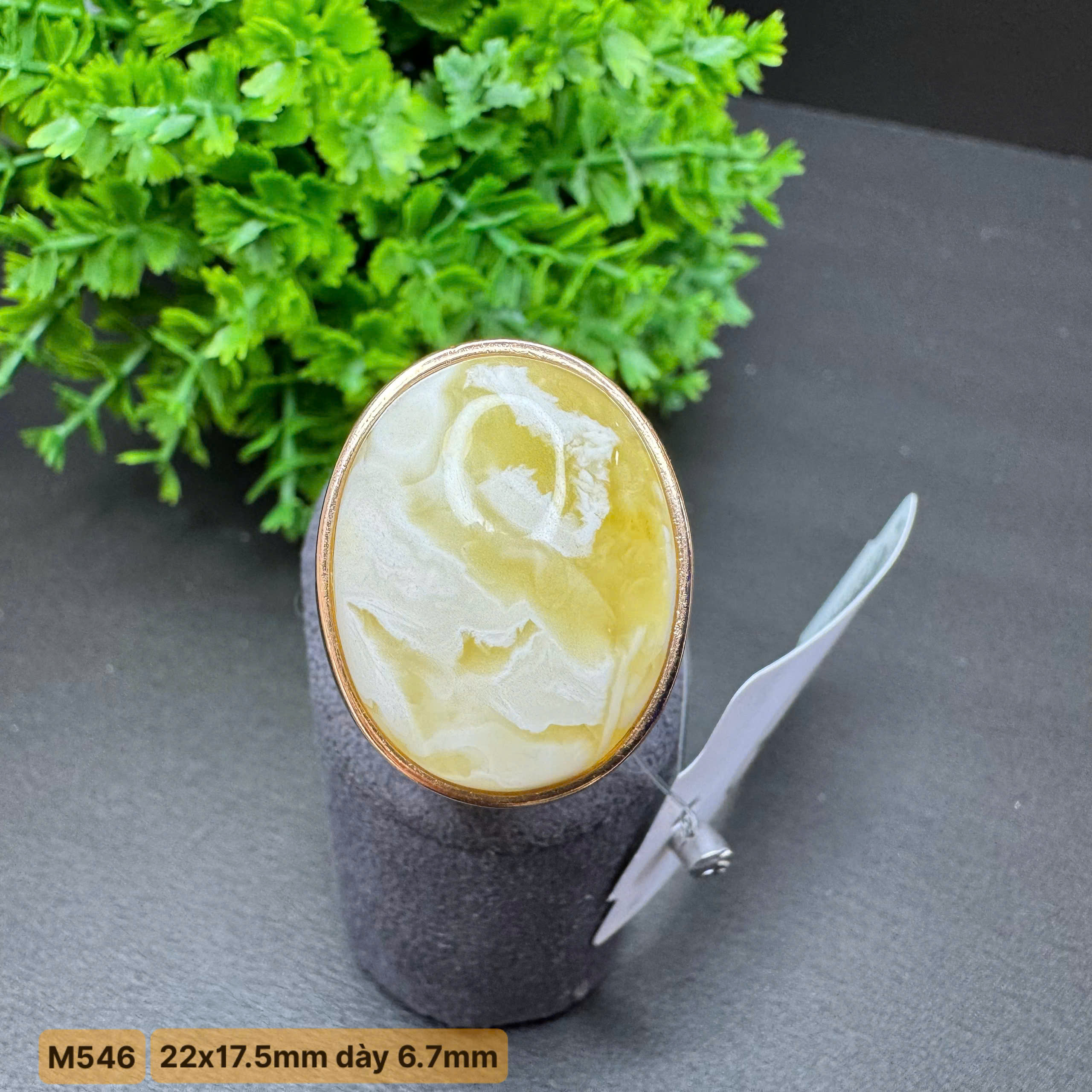 Nhẫn Mật Bạch Mix Bạc Mạ Vàng - M546