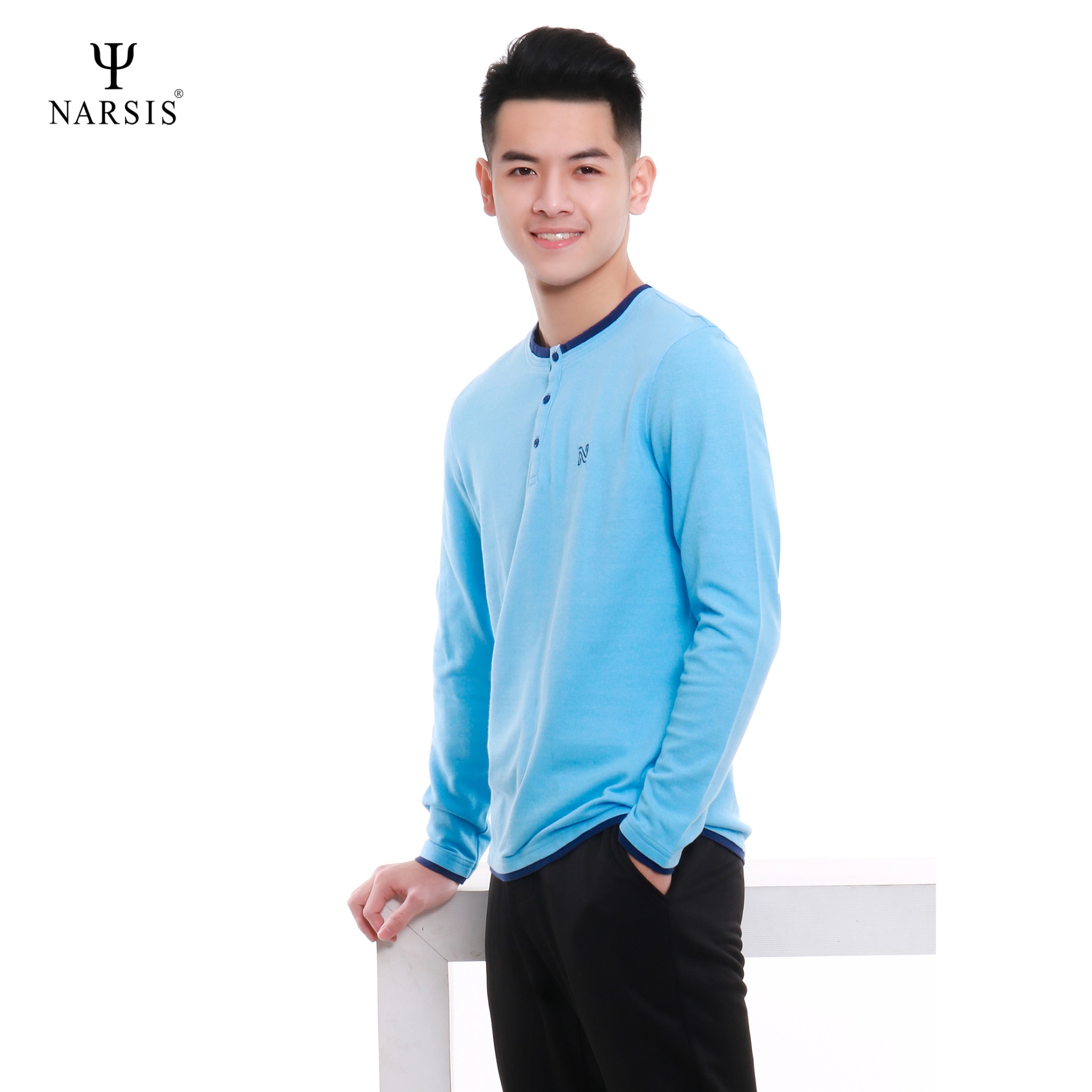 ÁO NAM THU ĐÔNG D7071 NARSIS CHẤT LIỆU THOÁNG MÁT, DỄ CHỊU, THOẢI MÁI CẢ NGÀY, DỄ VẬN ĐỘNG