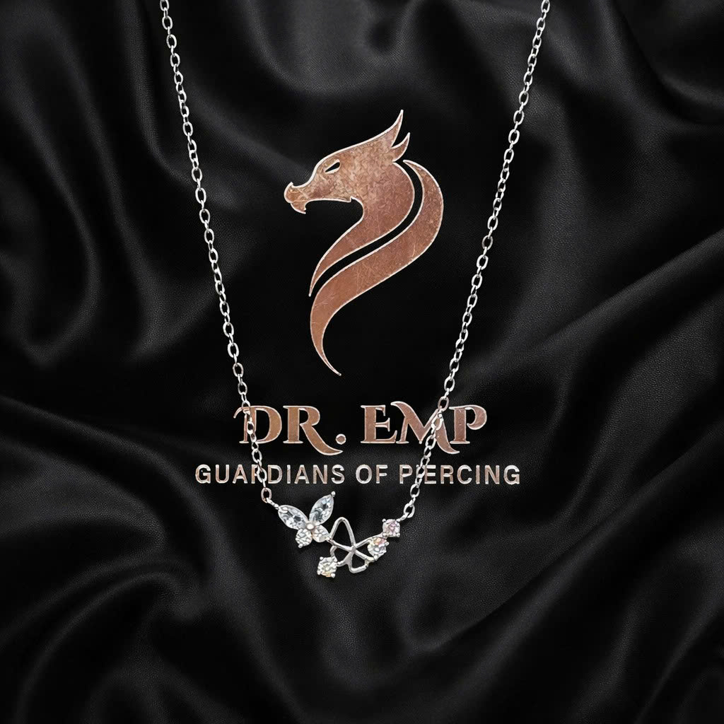 Vòng cổ bạc xi kim bướm trắng_thumbnail_2