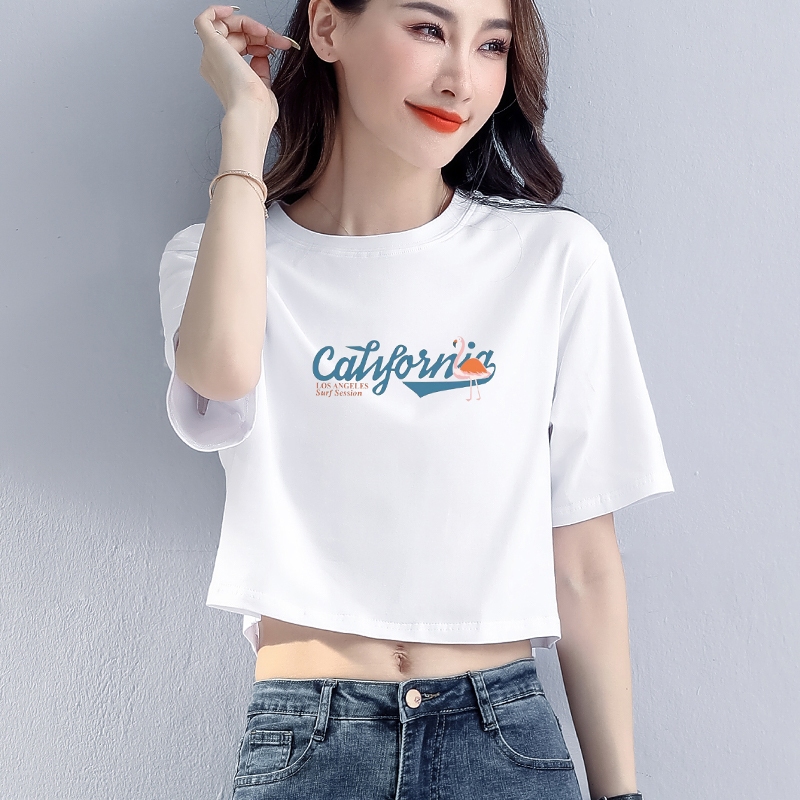 [Form Rộng] Áo croptop nữ form rộng đen trắng in hình thời trang - áo laptop dáng rộng chất liệu cotton LOZA G0127_thumbnail_5