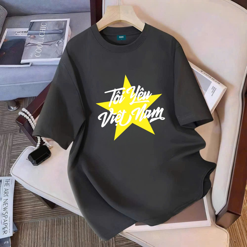 Áo thun Việt Nam cờ đỏ sao vàng dáng oversize rộng nam nữ local brand We Tee - WU1098_thumbnail_4