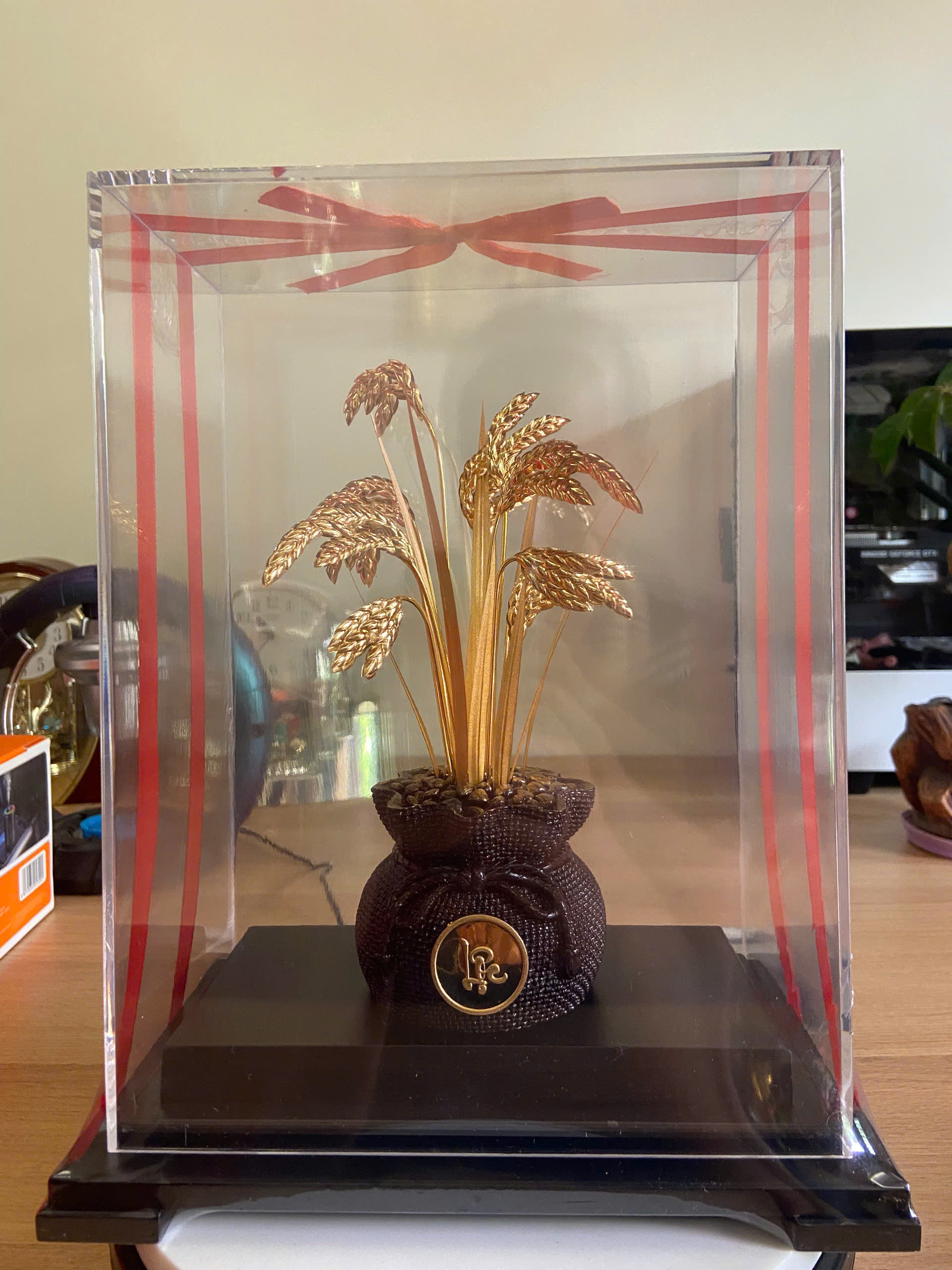 Cây lúa tài lộc mạ vàng 24k - quà tặng cây lúa cao 30cm _thumbnail_2