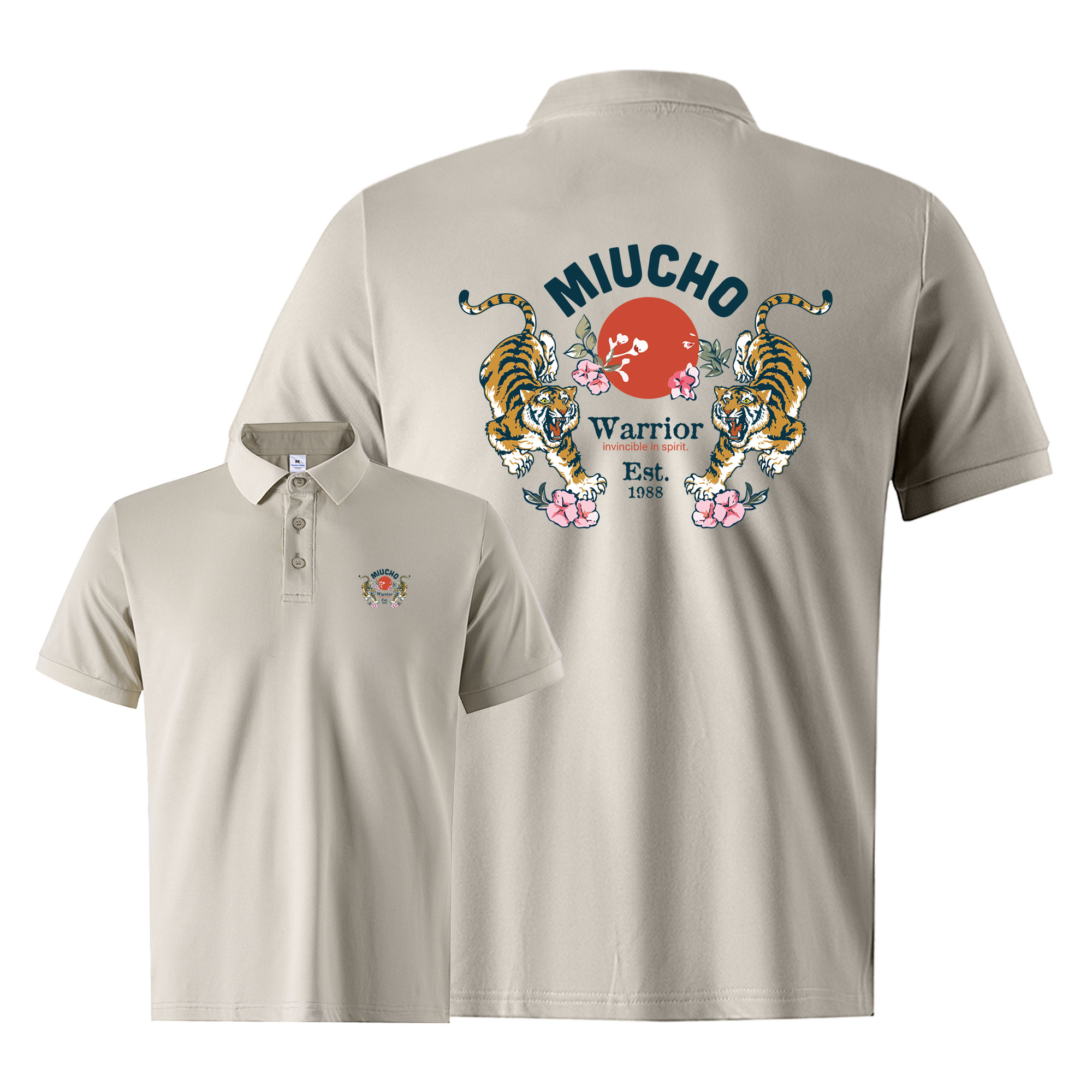 Áo polo nam form vừa 1910 Miucho Iconic vải cá sấu đứng form thoáng mát in mix_thumbnail_11