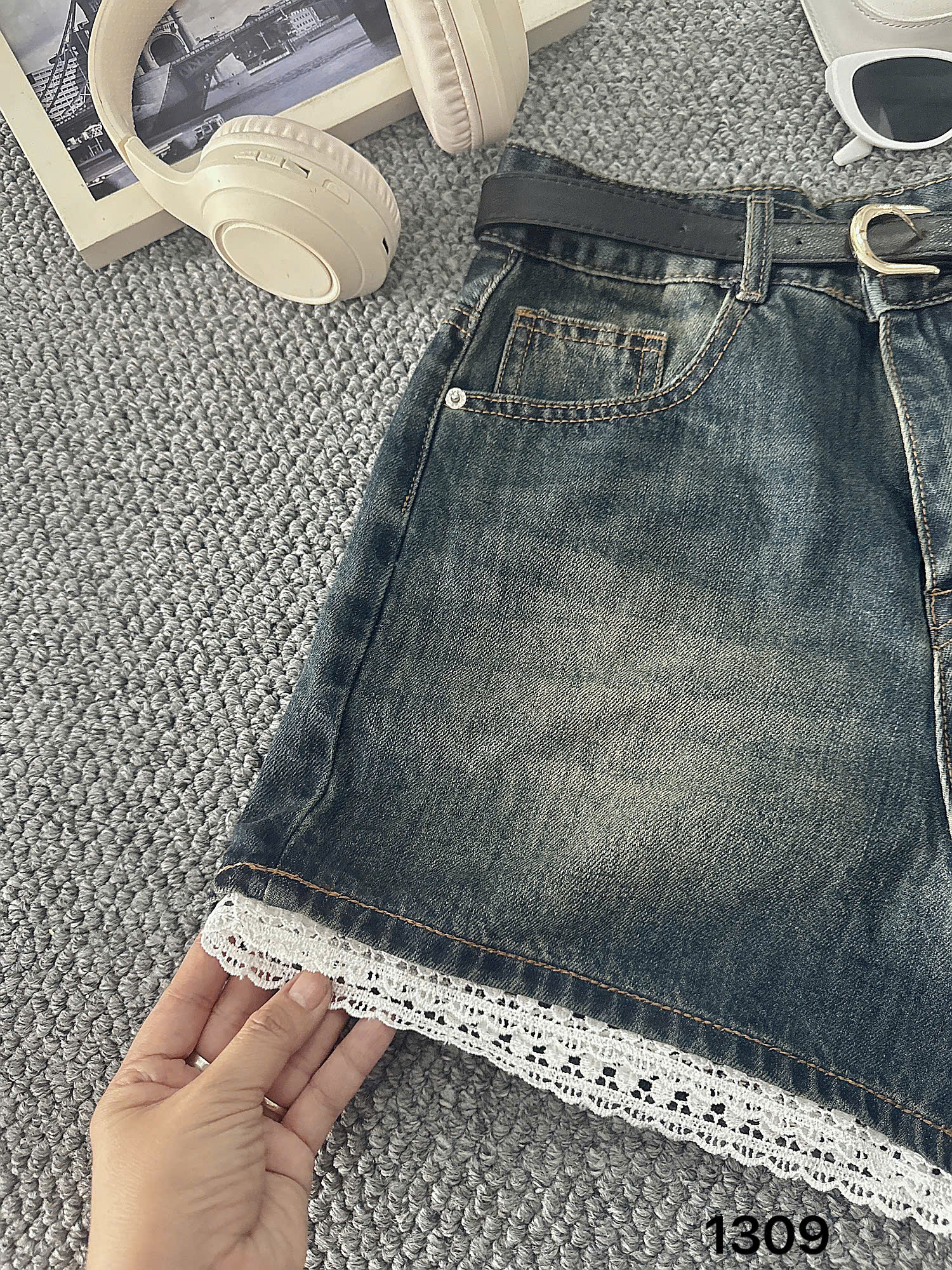 Quần short jean phối ren bigsize QSJ1309 dành cho nàng béo mập từ 55-90kg_thumbnail_5