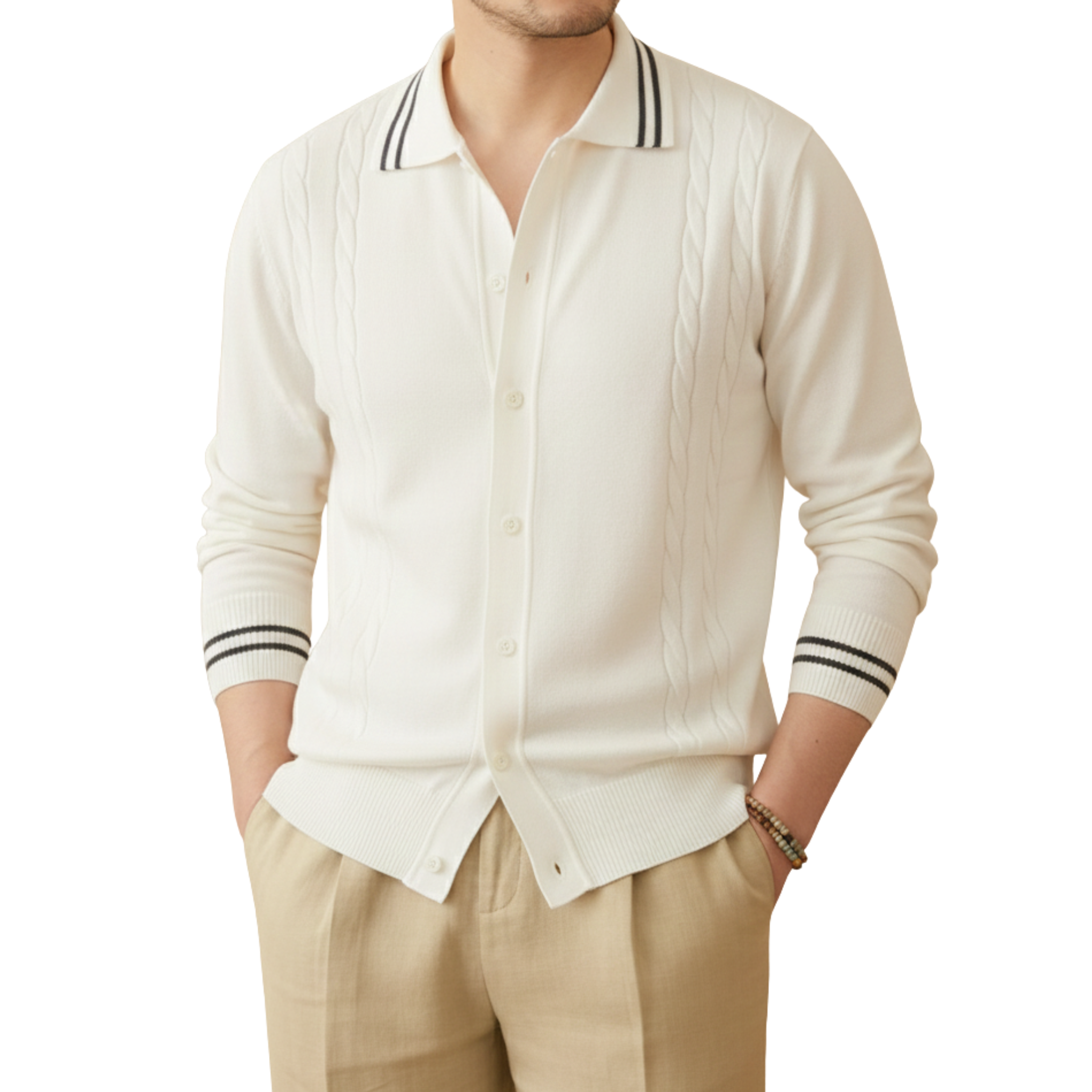 Áo Polo Dệt Thừng Tay Dài_thumbnail_4