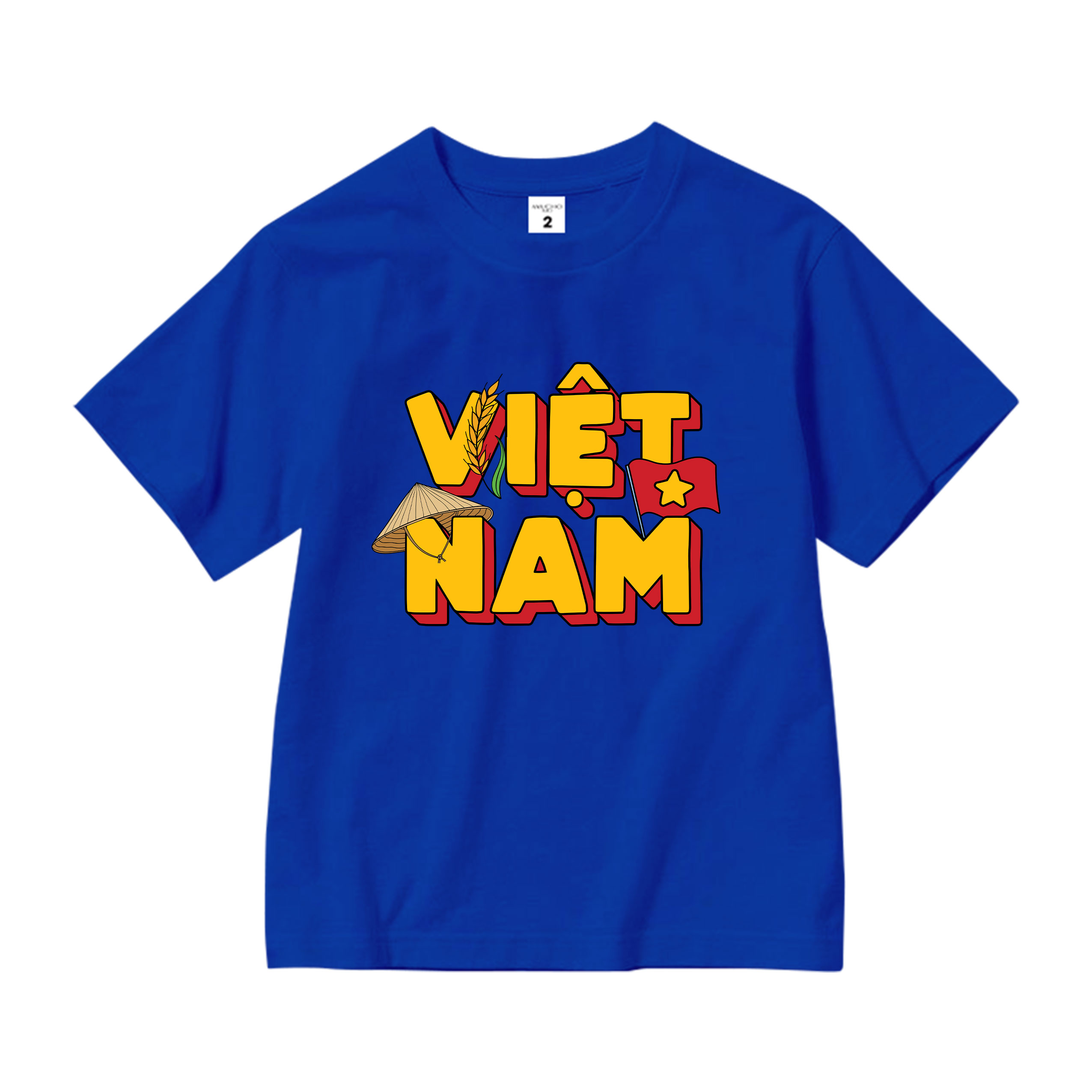 Áo thun Việt Nam tôi yêu cho bé gái form rộng 2134 Miucho Kid vải cotton thoáng mát co giãn in mix_thumbnail_10