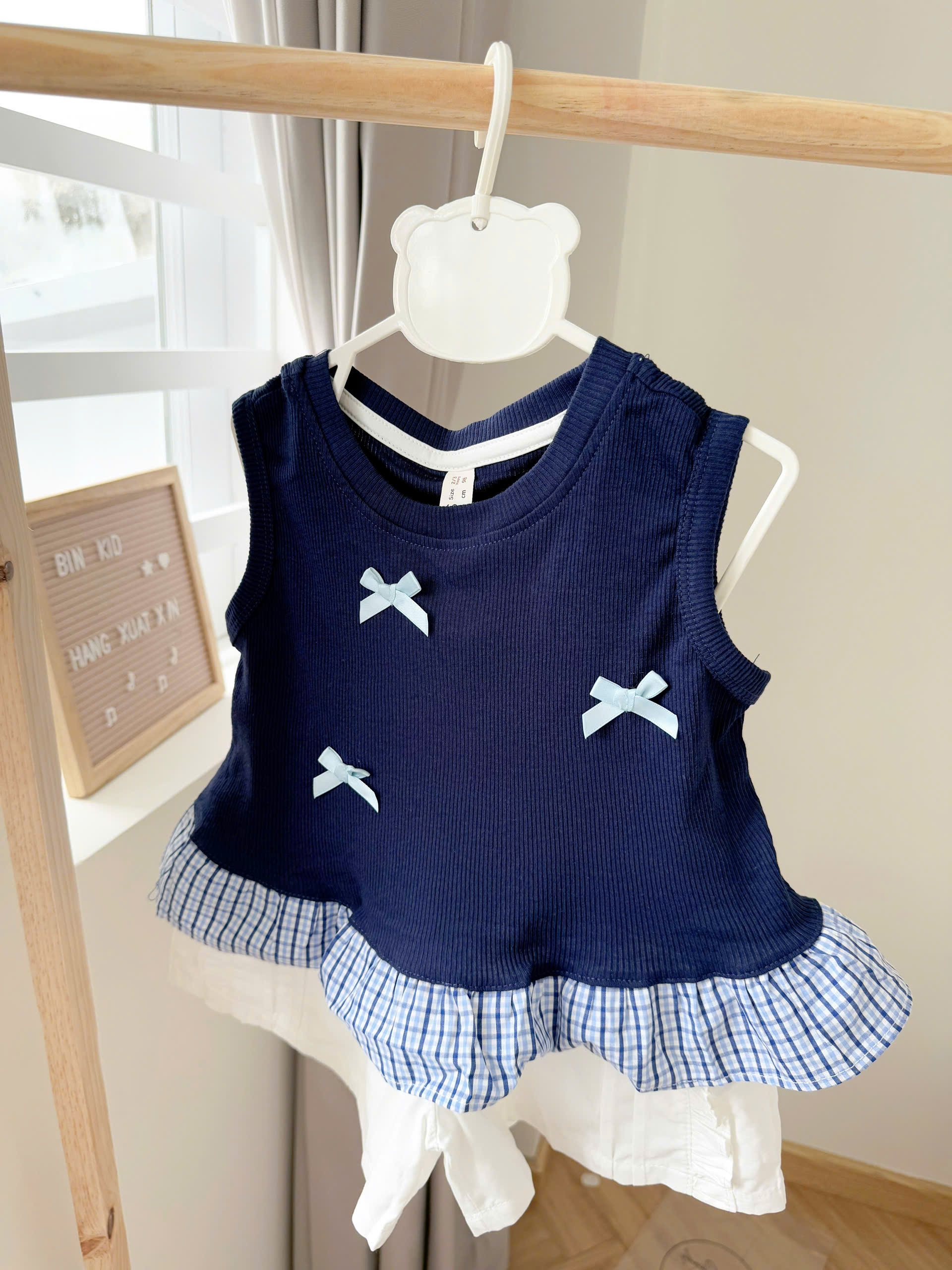 S42 SET BỘ NƠ QUẦN SHORT TRẮNG