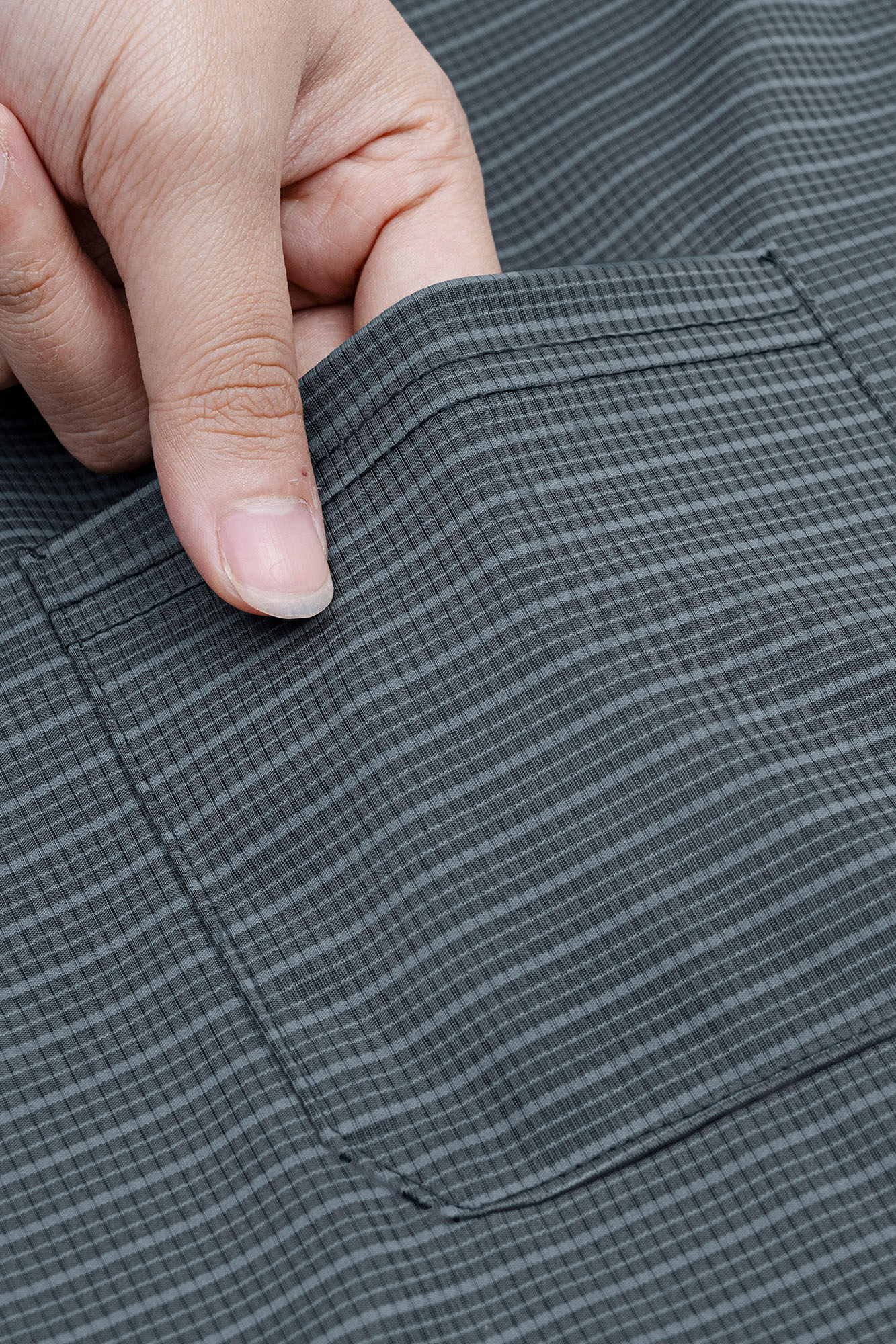 Áo Polo Túi Ngực Nam Trung Niên ANCHI Chất Liệu Cotton Cao Cấp Có Xẻ Tà Màu Ghi