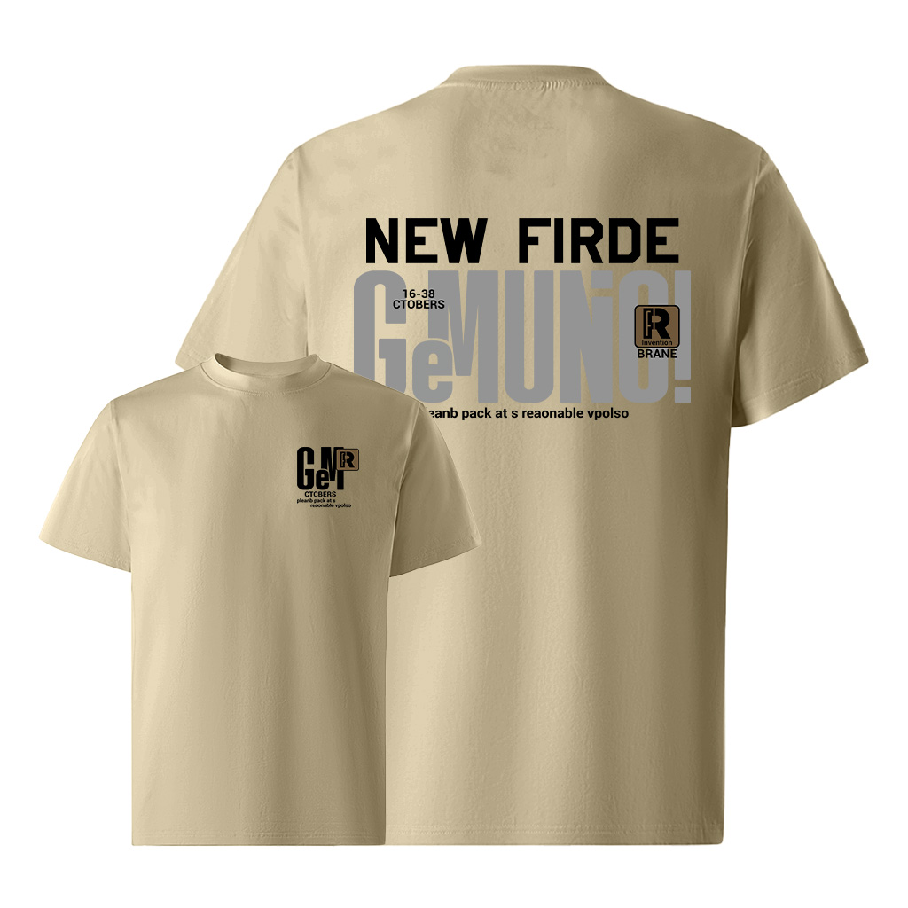 Áo thun nam form rộng ATD322 Miucho Iconic cotton cổ tròn in typography_thumbnail_9