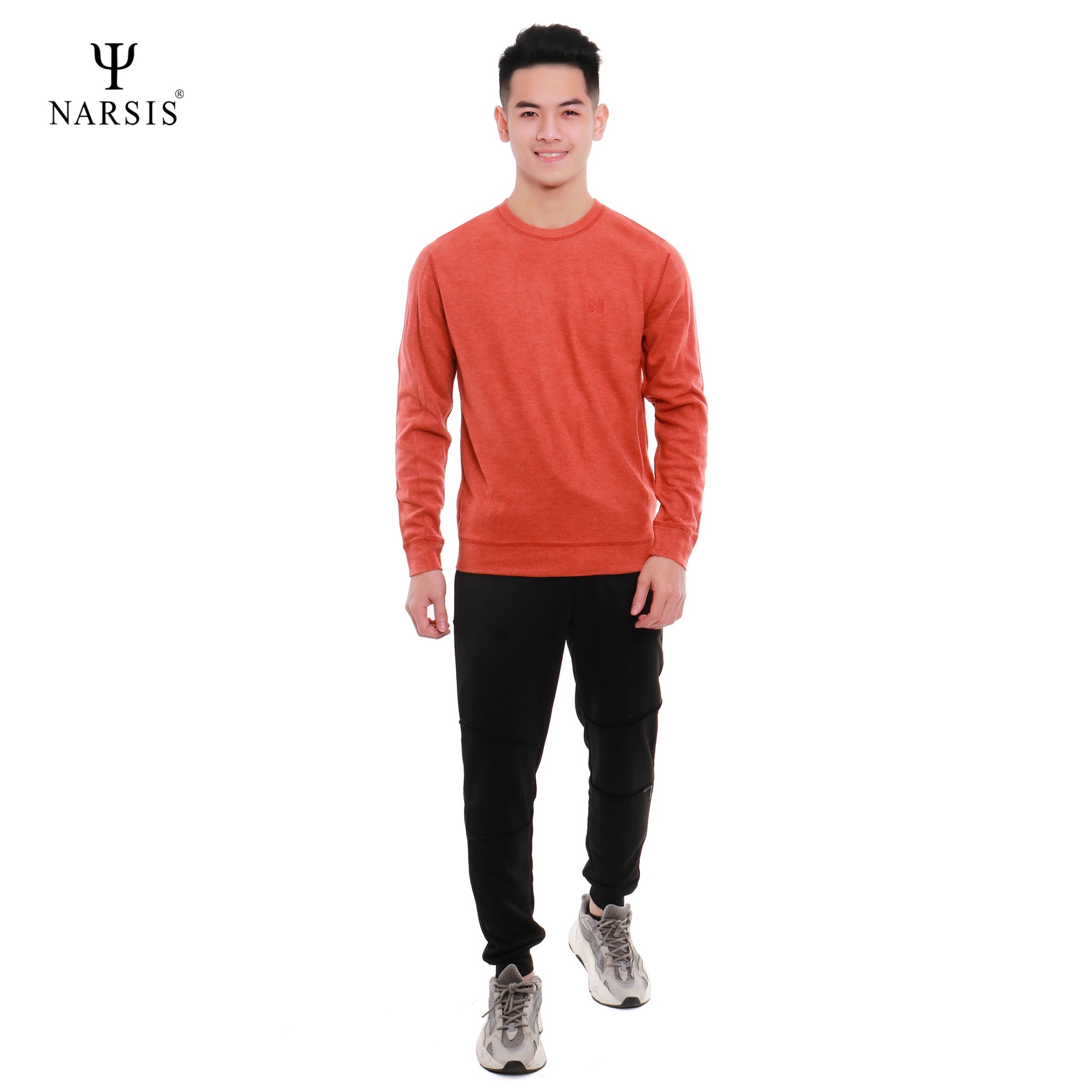 ÁO NAM THU ĐÔNG D7079 NARSIS VẢI LEN COTTON ẤM ÁP, THOÁNG MÁT, GIỮ ẤM TỐT, MỀM MẠI_thumbnail_0