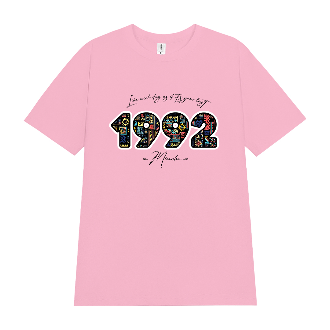 Áo thun nữ in năm sinh 1992 form vừa regular vải cotton 4c thoáng mát ARD1779 Miucho Chic in mix_thumbnail_9