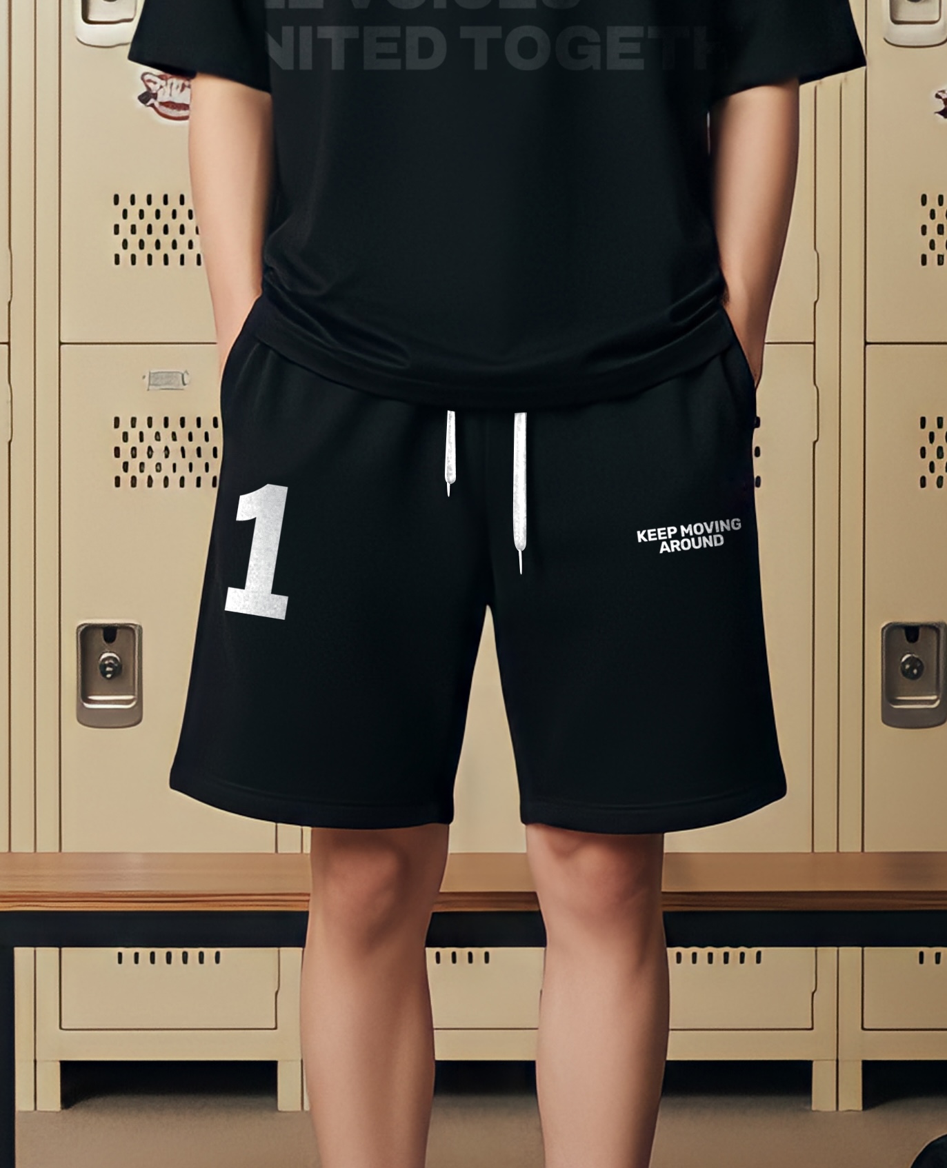 Quần short nỉ bé trai màu đen số 1