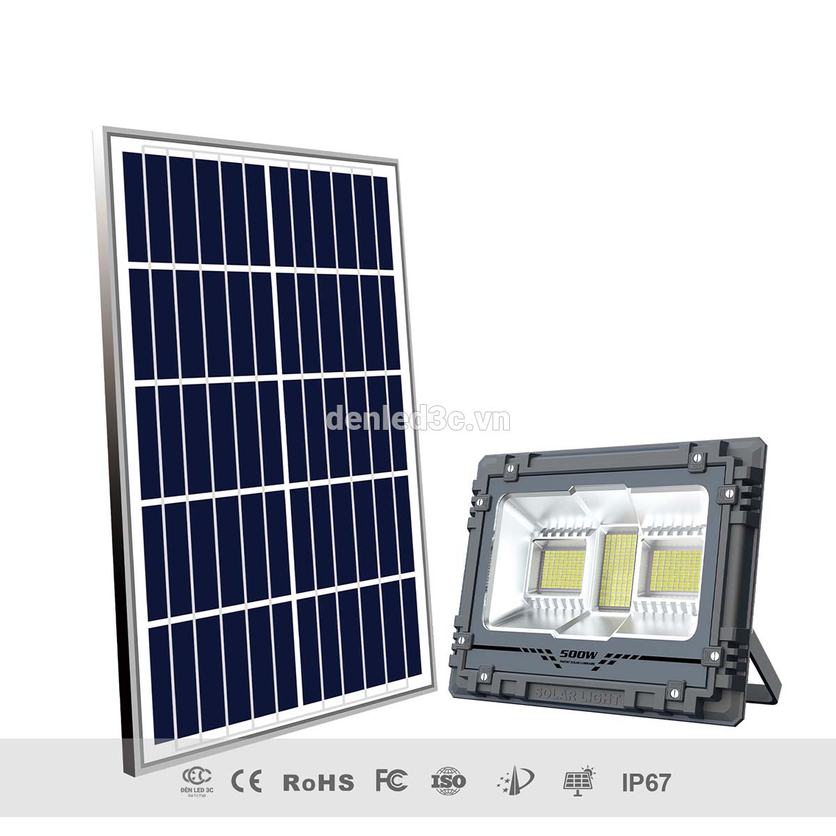 Đèn Pha Năng Lượng Mặt Trời Lắp trong nhà và ngoài trời Đèn LED 3C_thumbnail_6