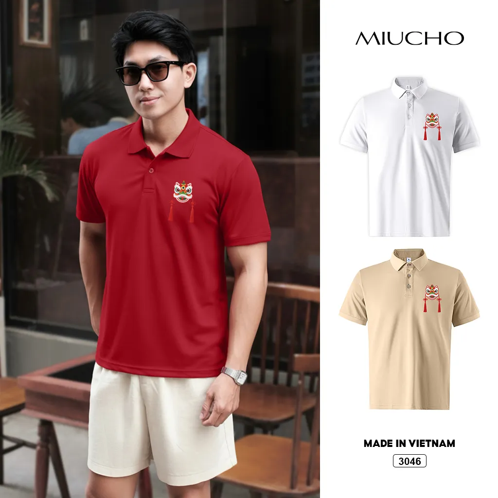 Áo polo cá sấu Tết Bính Ngọ Miucho Iconic 3046