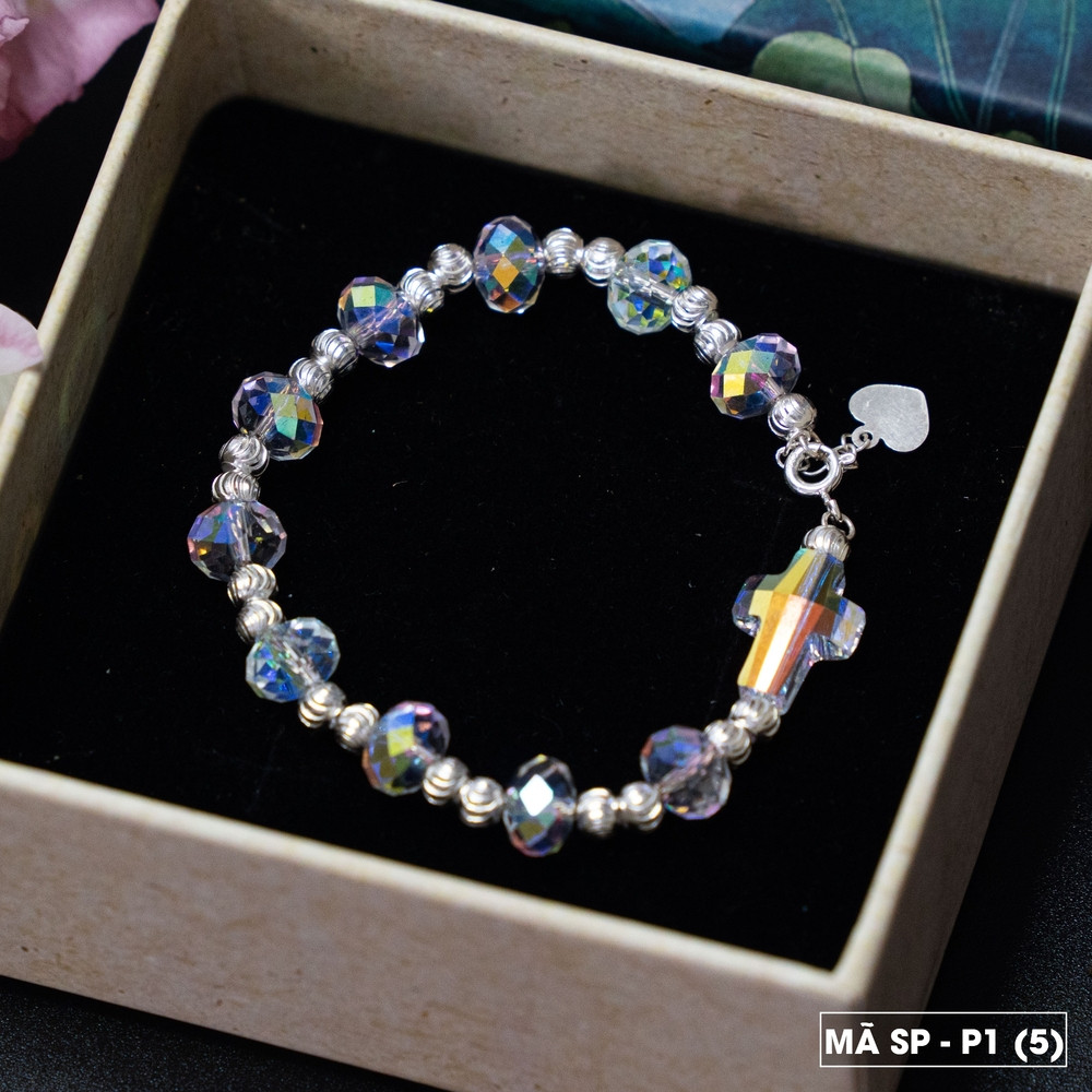Vòng Mân Côi Phale Swarovski - Tràng hạt đeo tay P1 Quà tặng Công Giáo, GIÁNG SINH, Lễ quan thầy, sinh nhật