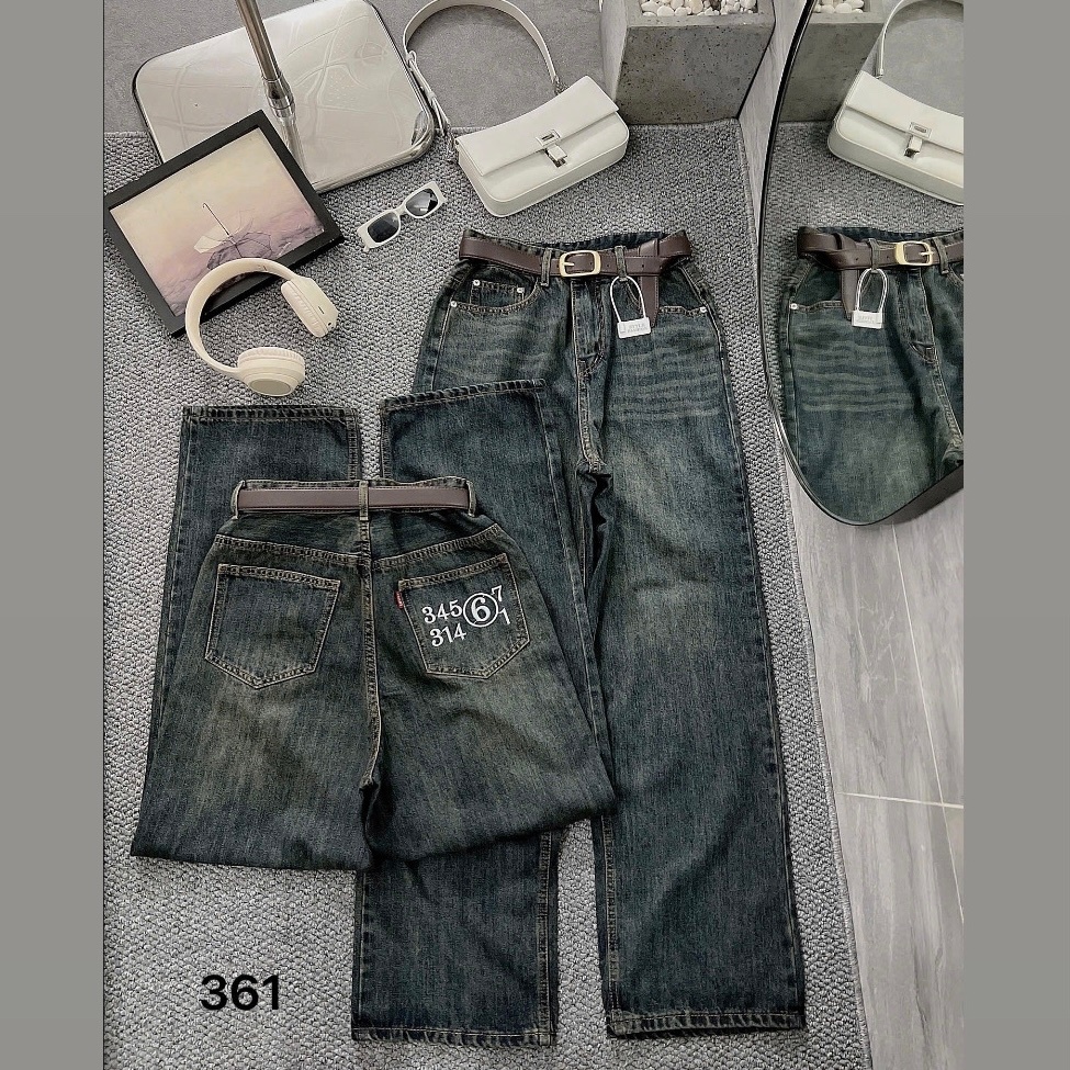 Quần jean suông thêu chữ túi sau QJ361 dành cho nàng béo mập từ 55-90kg_thumbnail_2